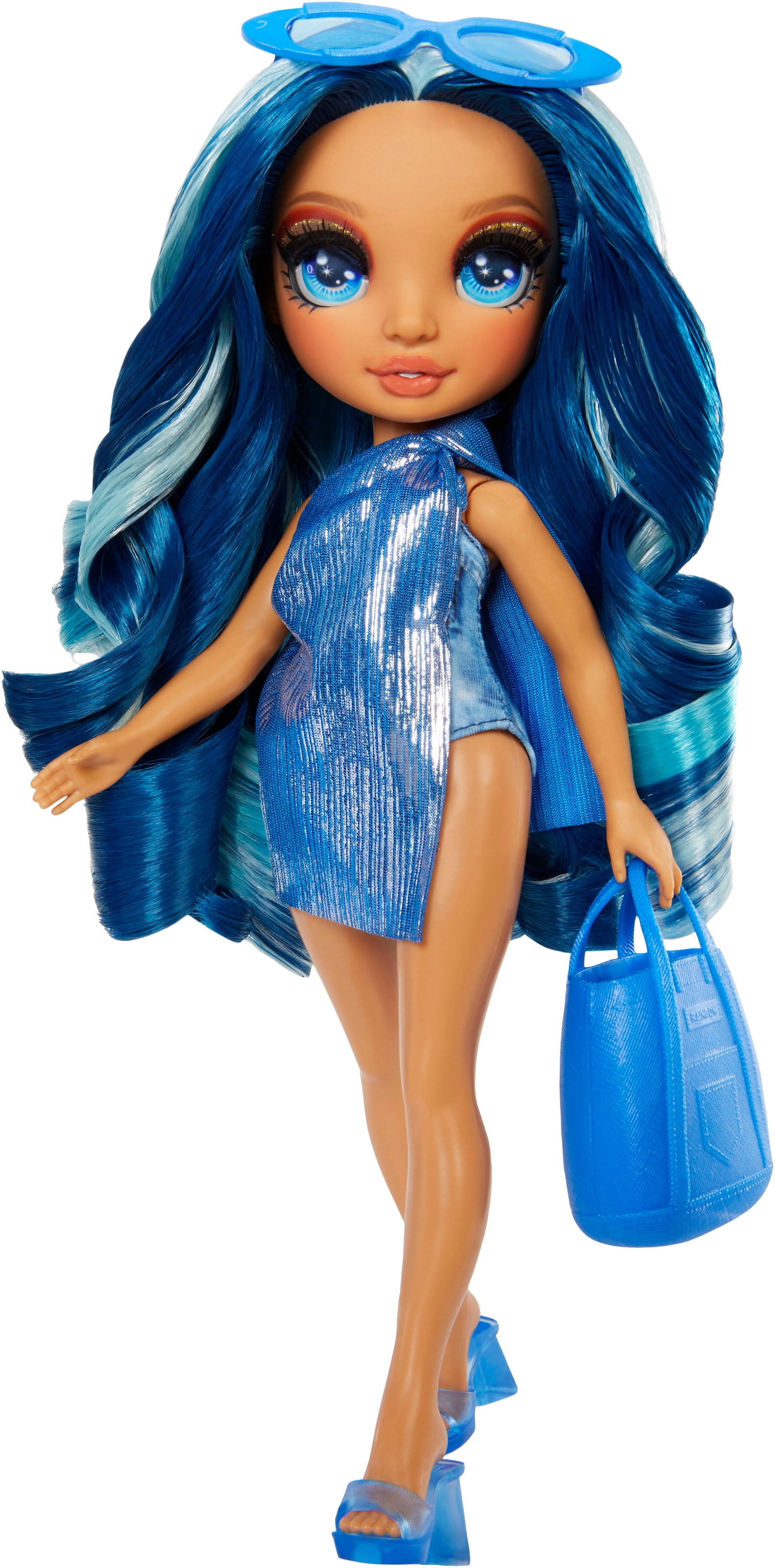 RAINBOW HIGH Anziehpuppe »Rainbow High Swim & Style Fashion Doll- Skyler (Blue)«