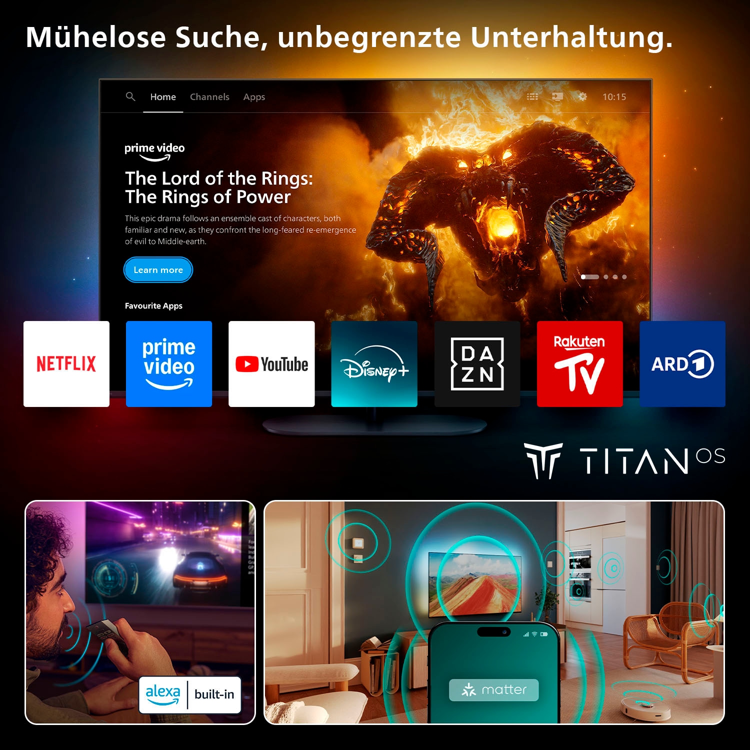 Philips QLED-Fernseher »43PUS9000/12«, Smart-TV