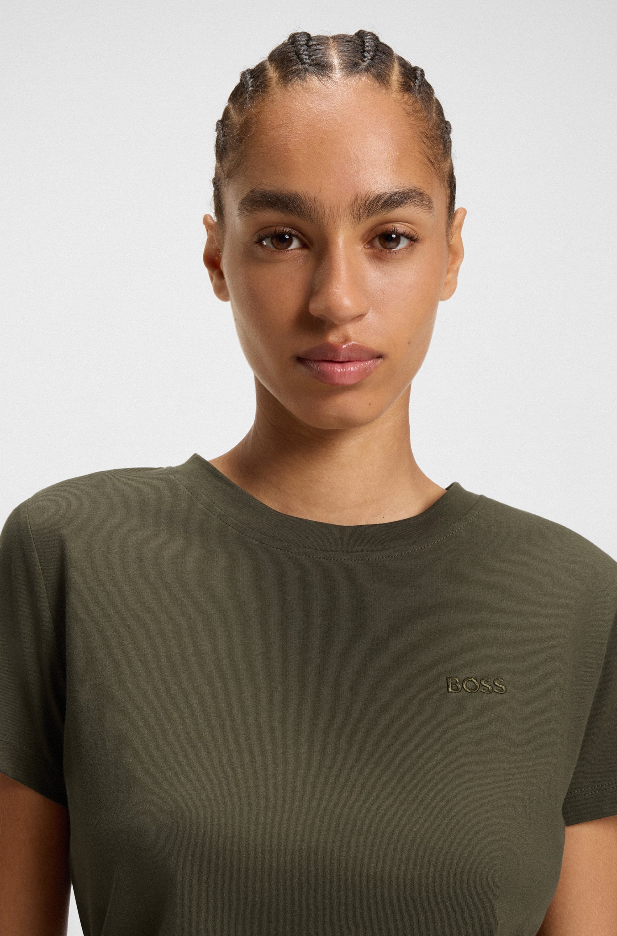 BOSS ORANGE T-Shirt »Esogo Premium Damenmode«, mit Logo