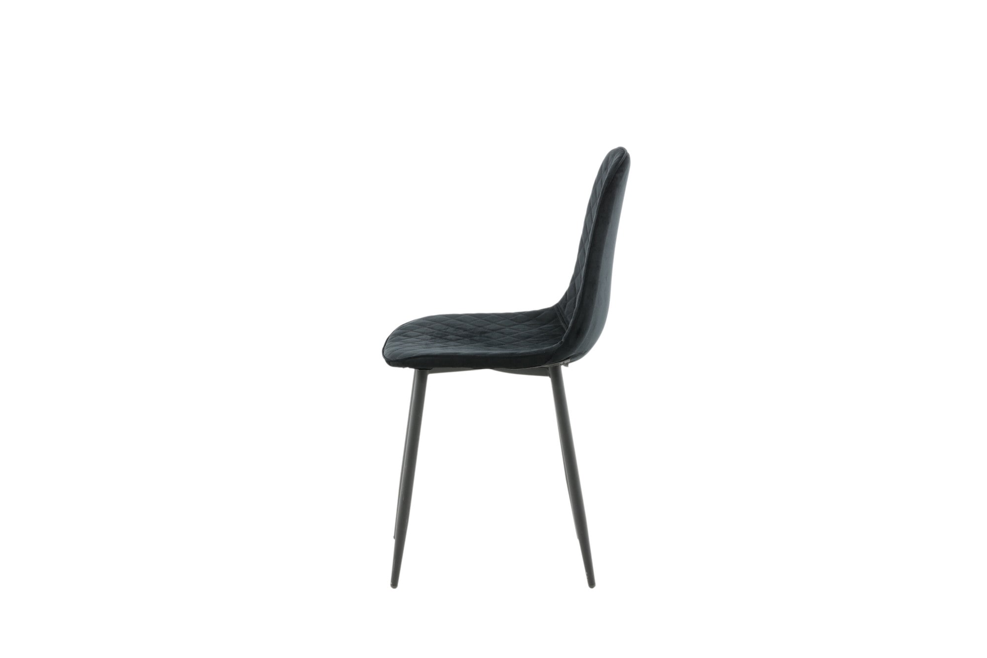 Venture Home Esszimmerstuhl »Polar Diamond, 2er-Set Esszimmerstühle in Grau-Samt, 150 kg belastbar« () 2 Stk.Polsterstuhl, Samt-Bezug, Metallbeine, Diamantsteppung, edel