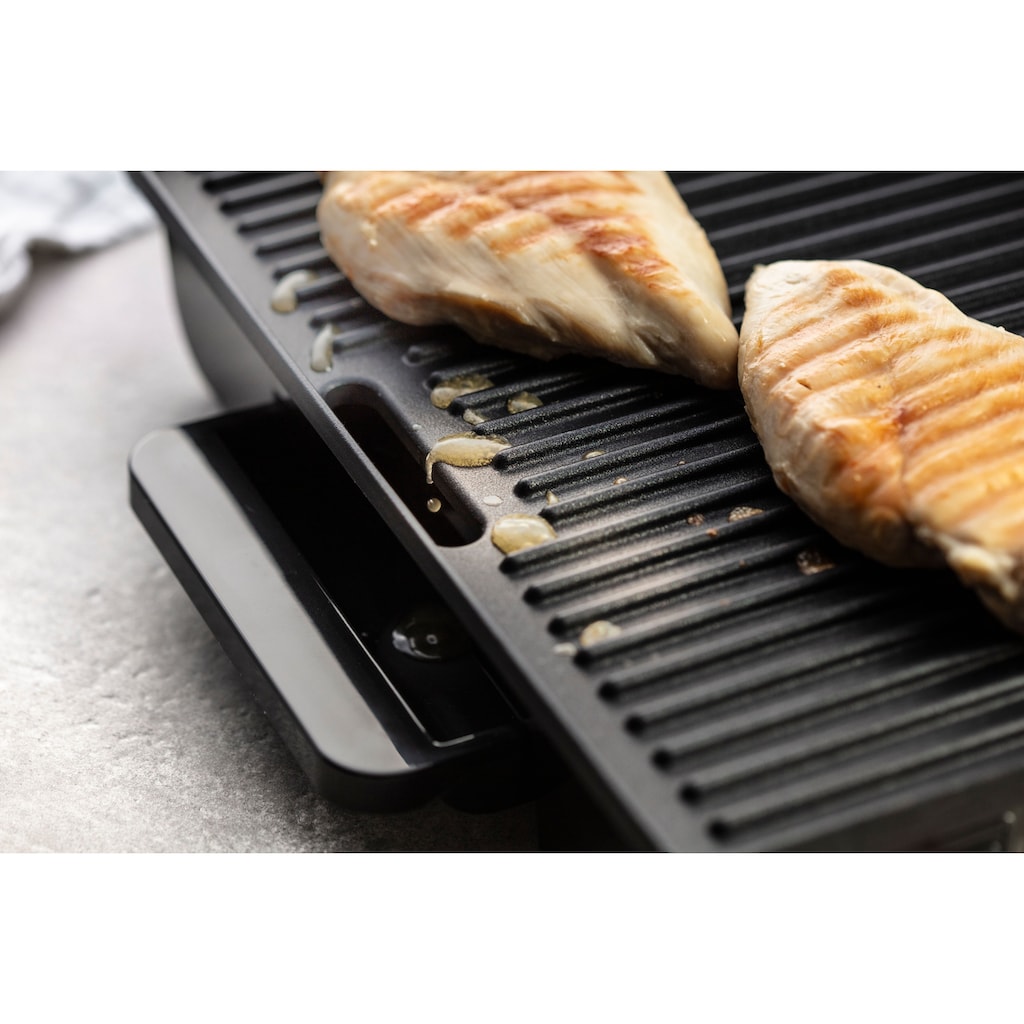 Tefal Kontaktgrill »GC241D Inicio«, 2000 W, fettarmes Grillen, gerillte Grillplatten antihaftbeschichtet, wenig Öl