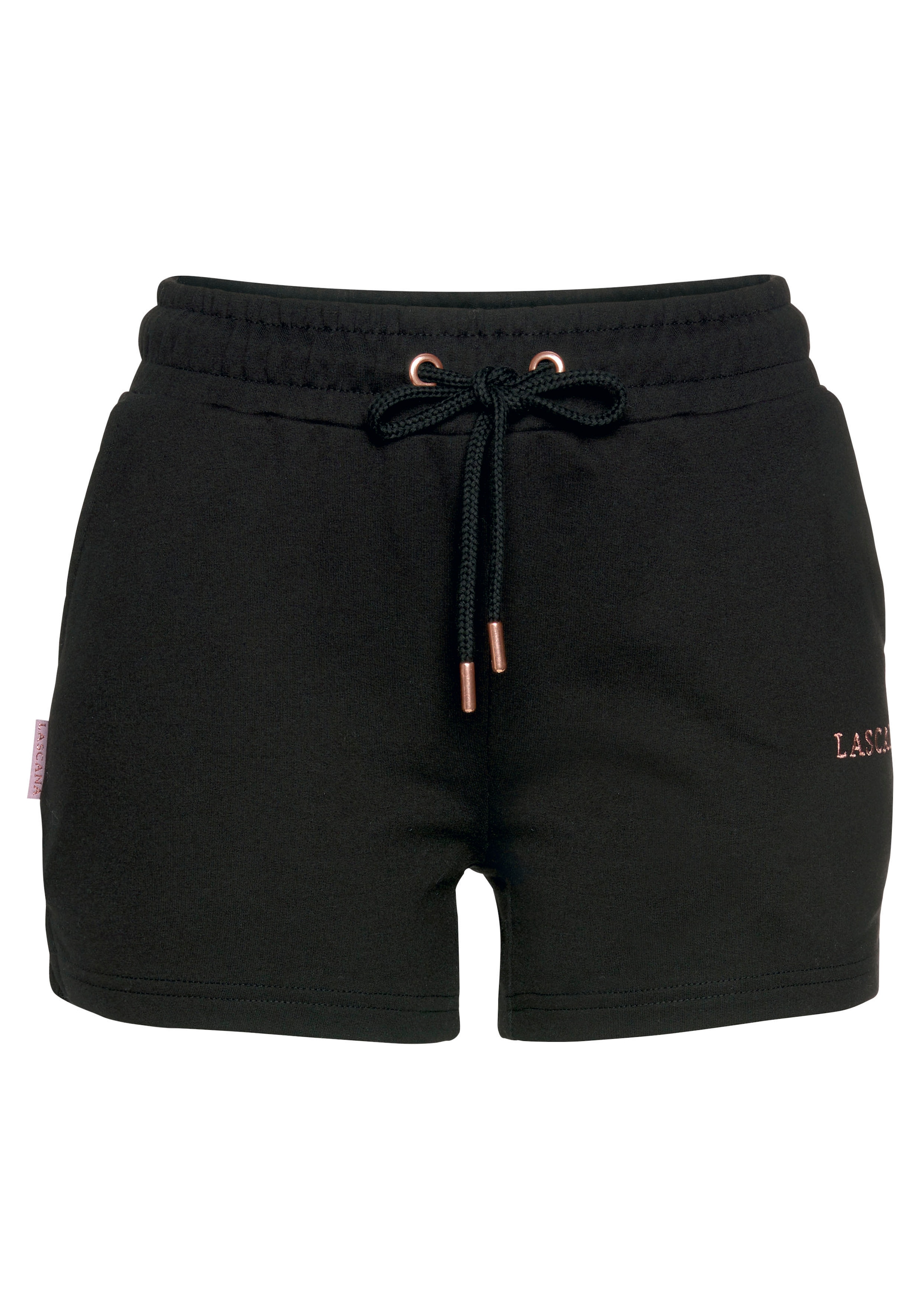 LASCANA Sweatshorts, mit Logostickerei, Loungeanzug
