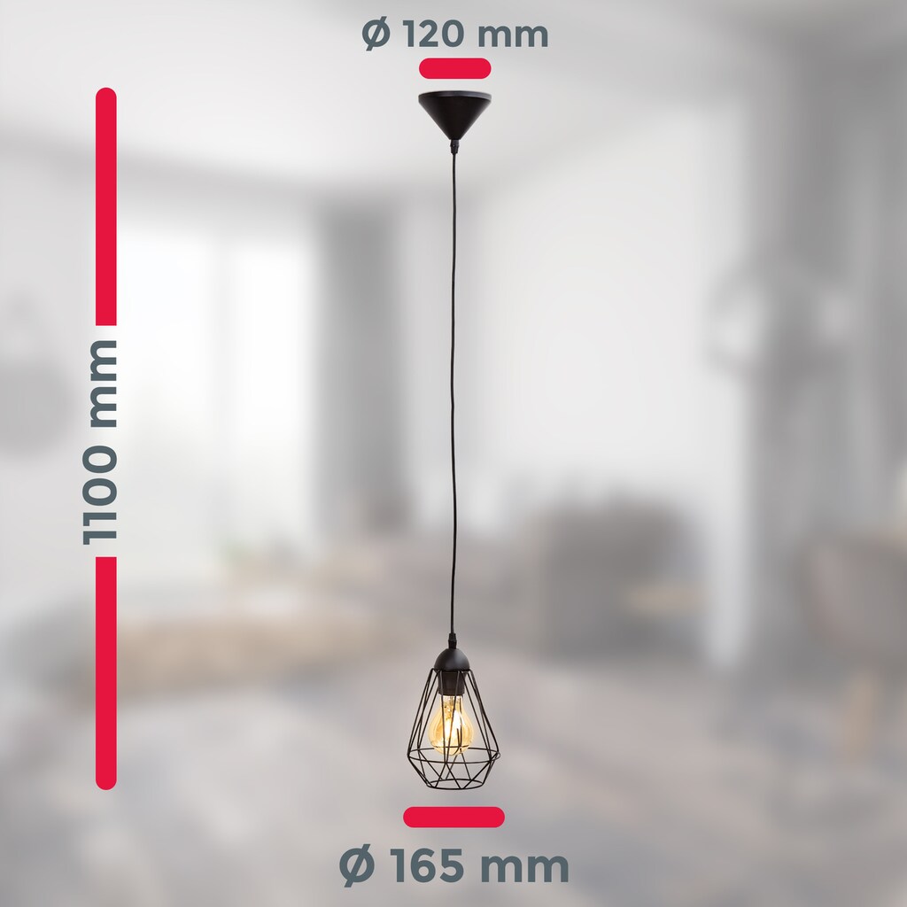 B.K.Licht LED Pendelleuchte, 1 flammig-flammig