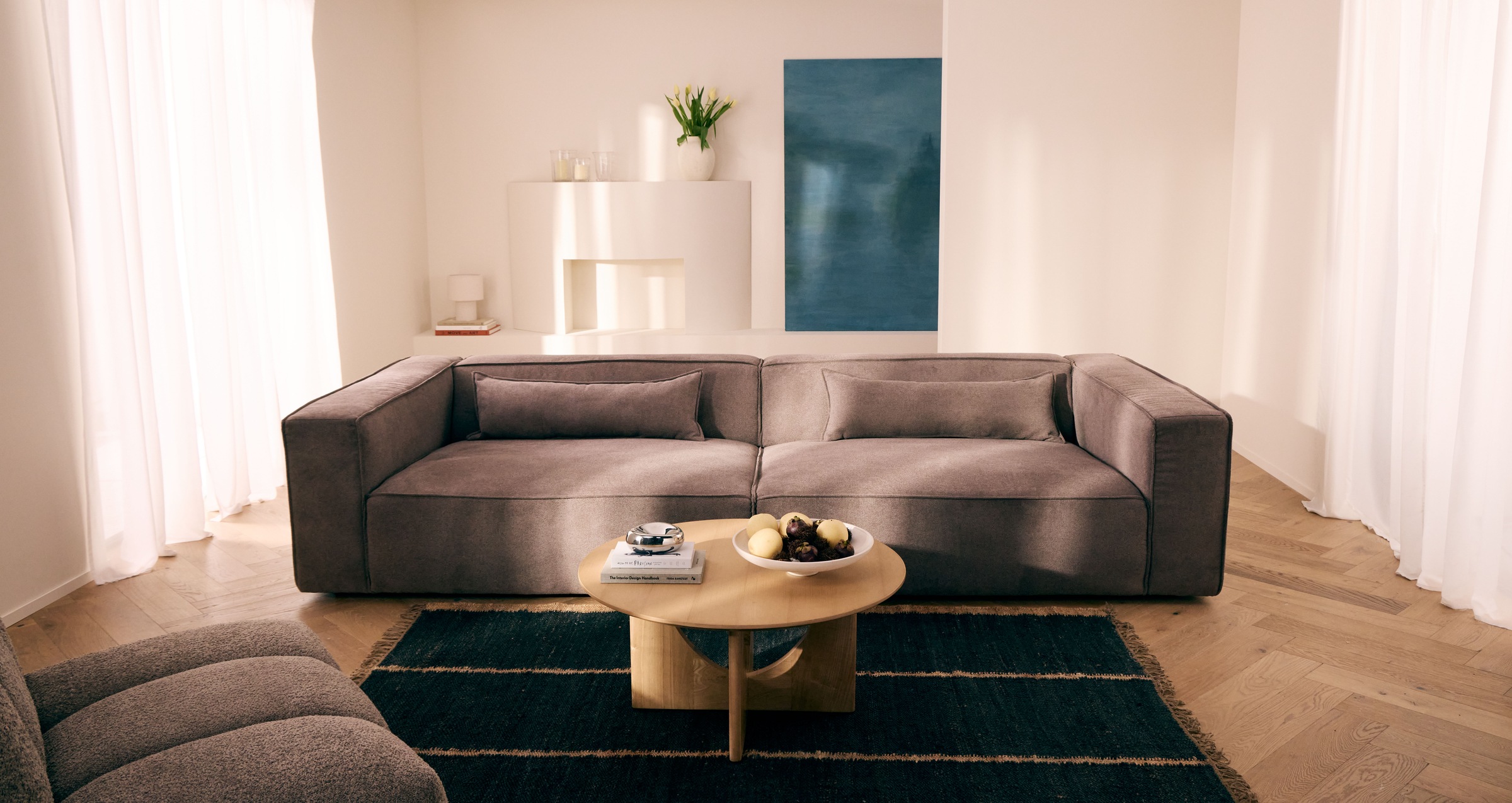 LeGer Home by Lena Gercke Couchtisch »Zirella« 1 Stk. tlg. massives Eschenholz, markantes Kreuzfuß-Design, Breite 85 cm