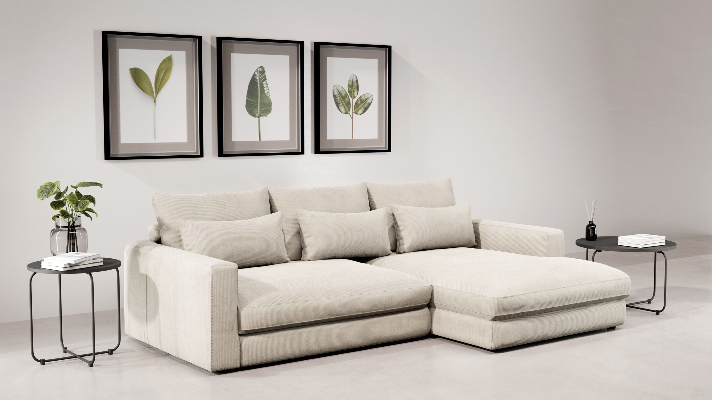 Home affaire Ecksofa »Darwin, viele Kissen, extra tiefe Sitzfläche, 271/89/ günstig online kaufen