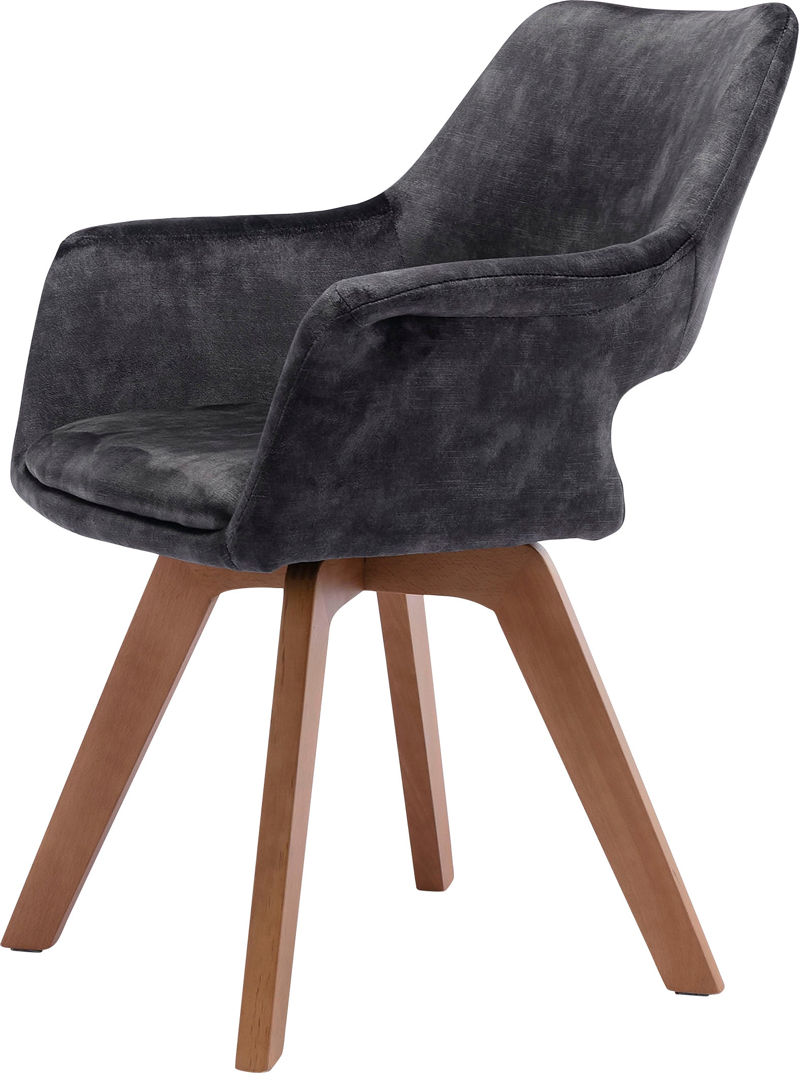 byLIVING Esszimmerstuhl »Klara«, (Set), 2 St., Samtstoff Velvet, 2er-Set, gepolstert mit hochwertigem Vintage-Samt, 360 Grad drehbar