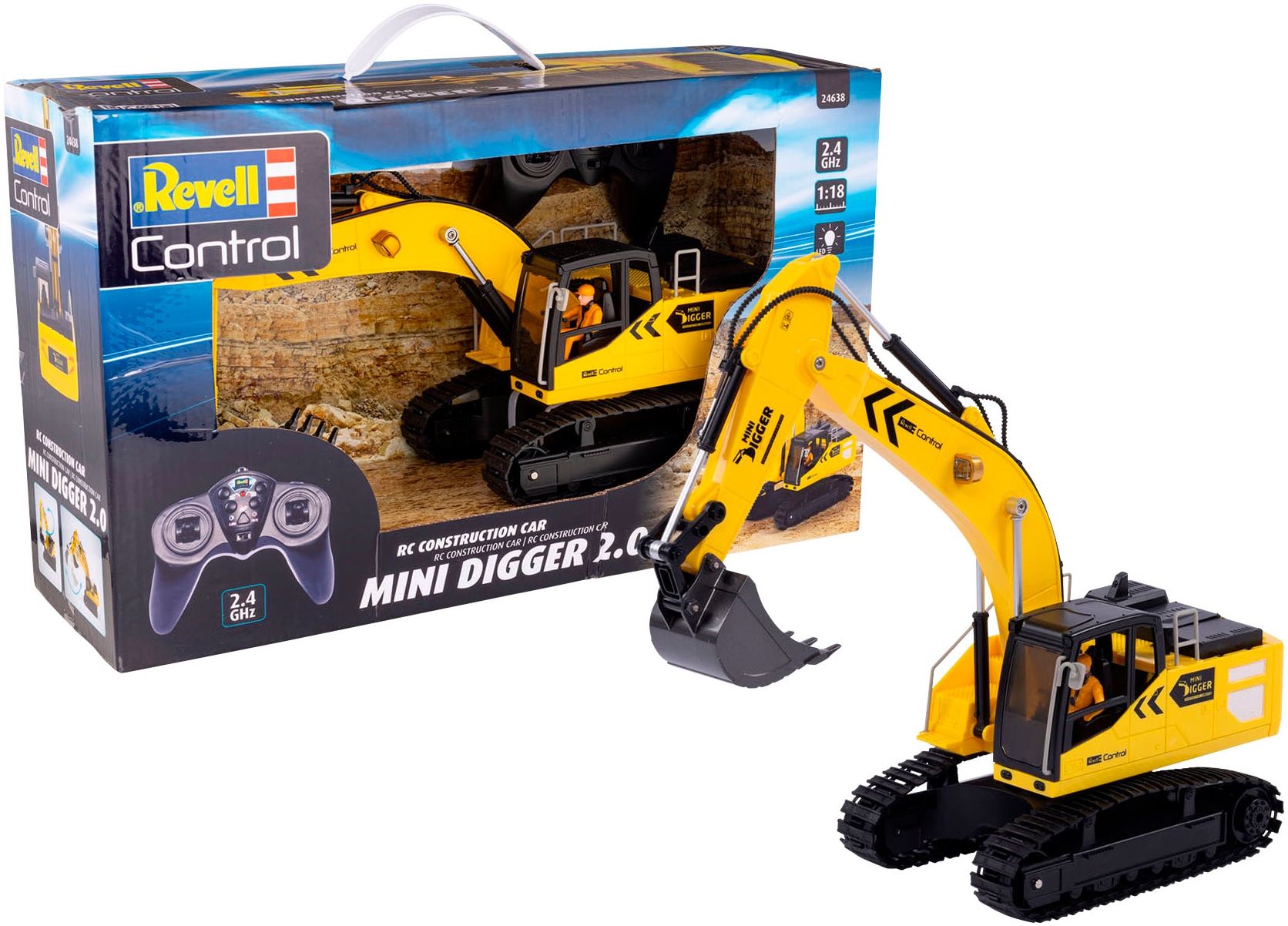 Revell® RC-Bagger »Revell® control, Mini Digger 2.0, 2,4 GHz«