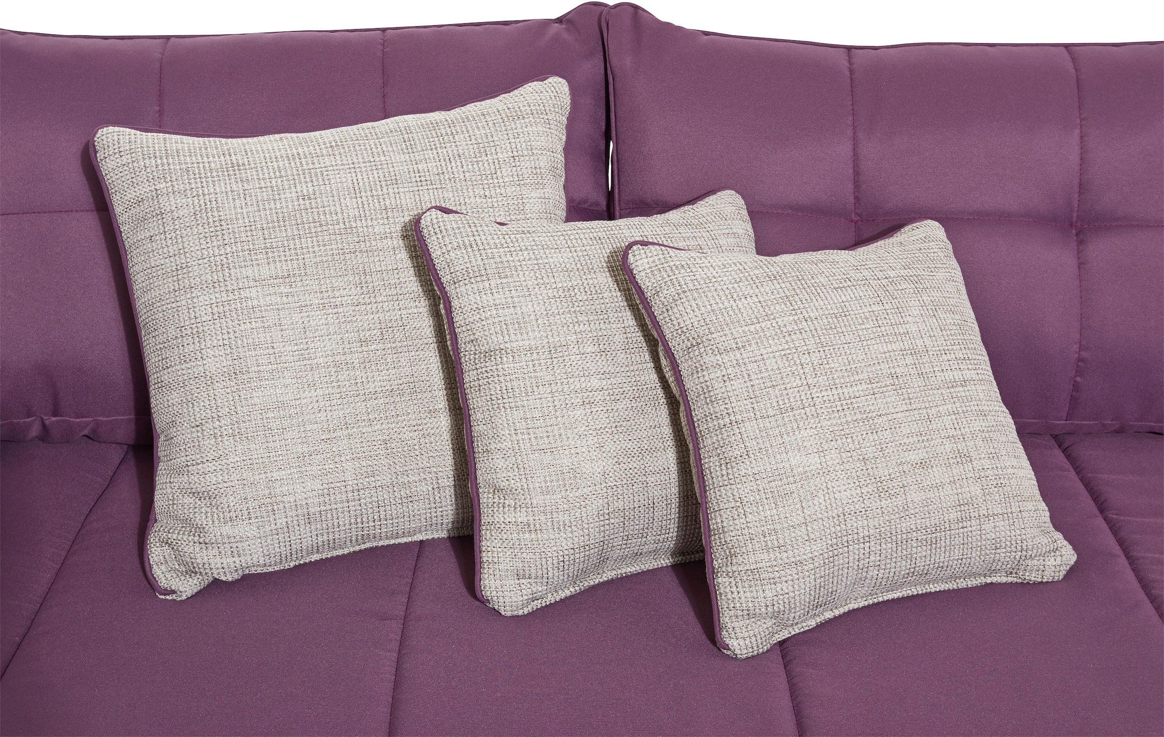 INOSIGN Ecksofa »Boxspringbett Night & Day L-Form mit Dauer-Schlaffunktion o. Armlehnen«, mit Boxspring-Bettfunktion 164x200 cm und Bettkasten, Dauerschläfer!