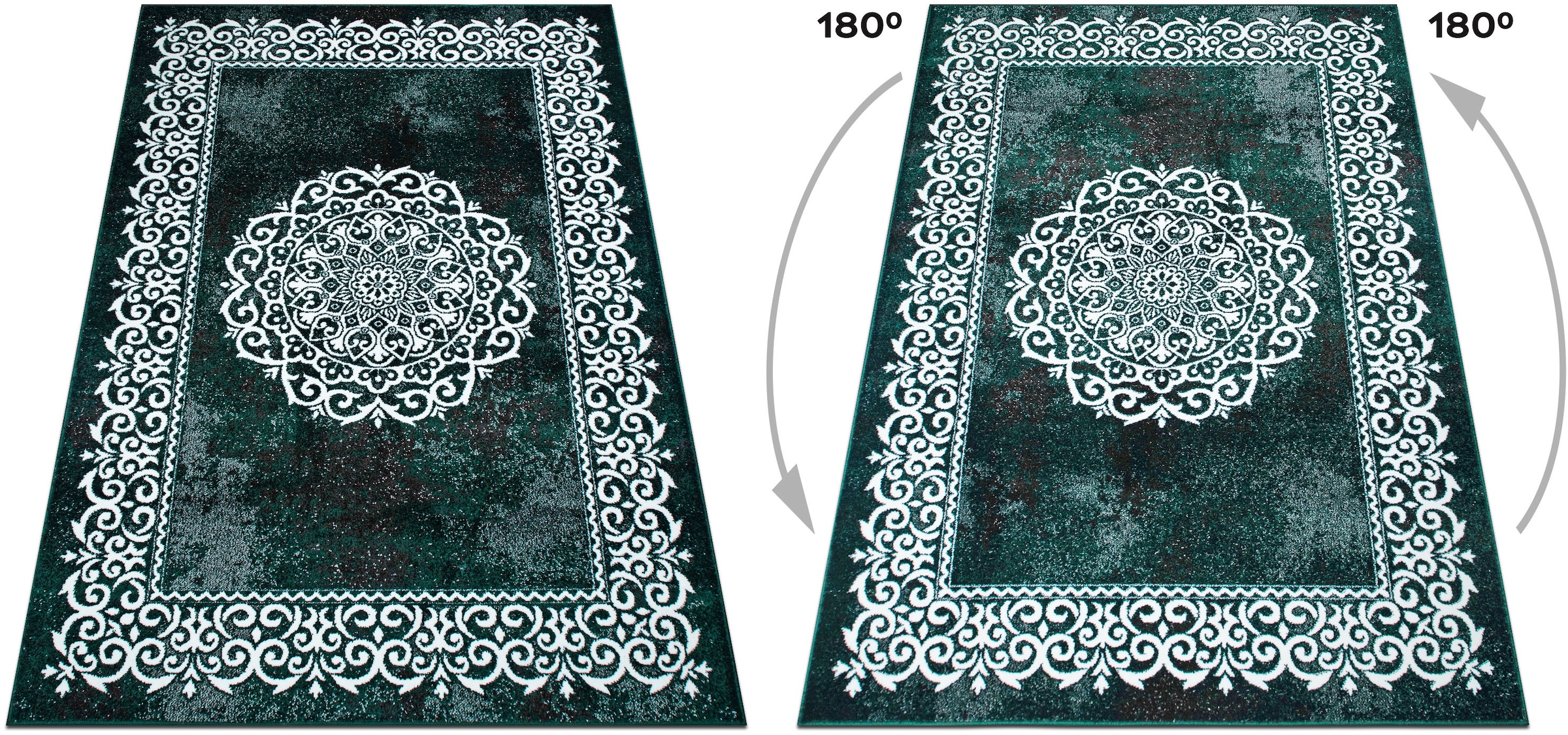 OTTO home Teppich »Dafna« rechteckig 9 mm Höhe Orient-Optik, Vintage Design, Kurzflor, pflegeleicht, dezenter Glanz