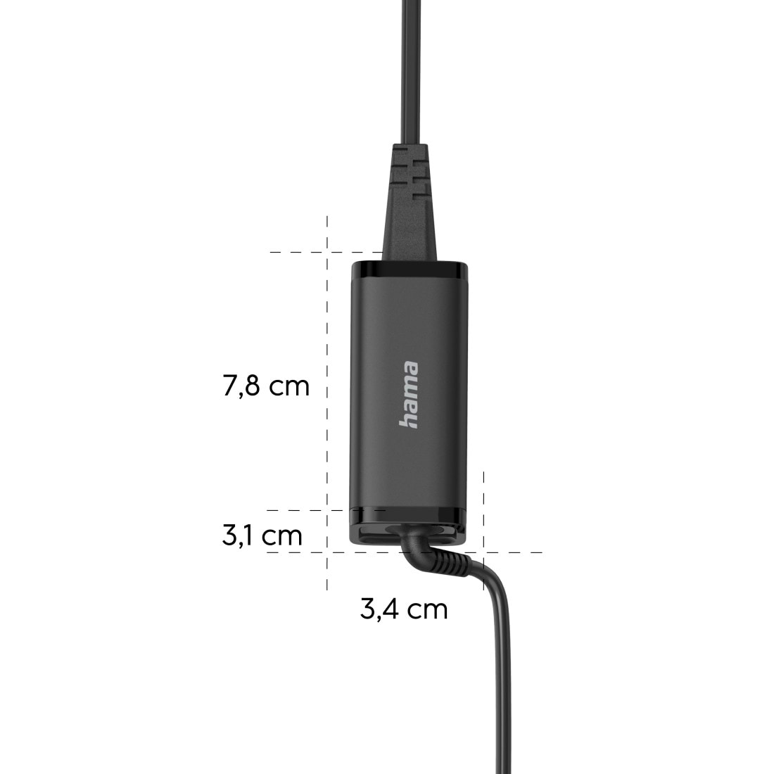 Hama Notebook-Netzteil »Laptop-Ladekabel 5-20V/65W, Universal, USB-C, GaN, Power Delivery«