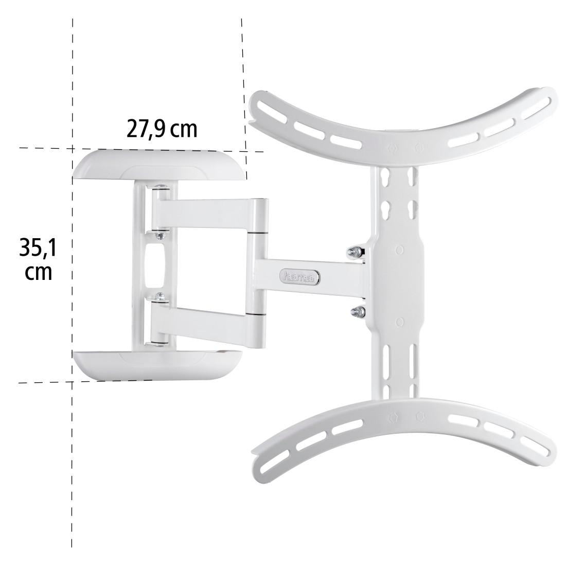 Hama TV-Wandhalterung »FULLMOTION, ausziehbar, Weiß, 81 - 165 cm (32"- 65"), 43",50",55"«, bis 165 cm Zoll