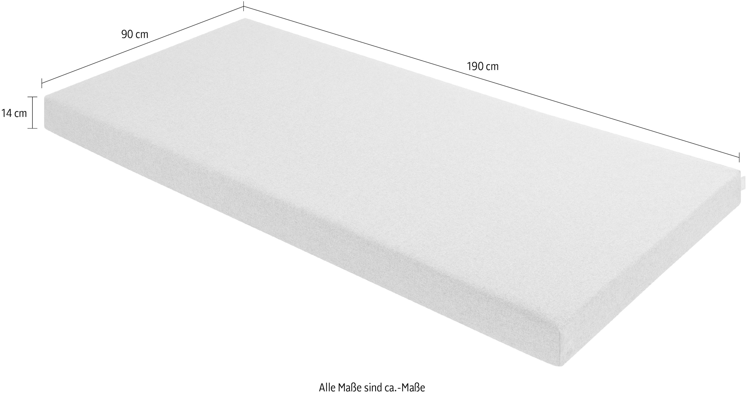 PAIDI Kaltschaummatratze »FLYNN, 7-Zonen Wendematratze mit Gel-Schaumlage« 14 cm hoch Verschiedene Größen und Farben, H2, 30° waschbarer Bezug, 1 Stk. tlg. Kinder- und Jugendseite, atmungsaktiv, strapazierfähig, Mikrofaser