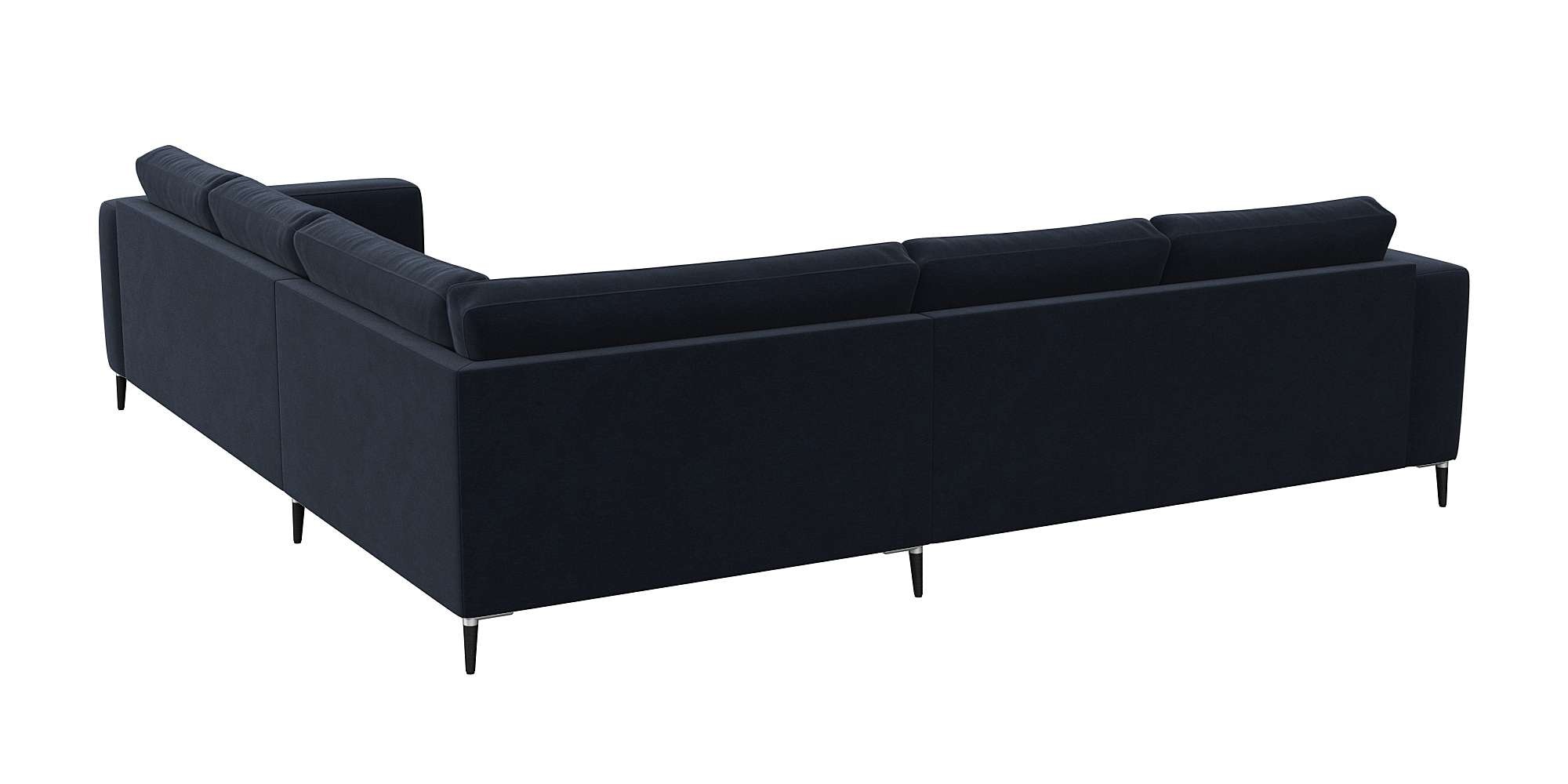 FLEXLUX Ecksofa »Fiore, gleichschenklig, super Sitzkomfort durch Kaltschaum im Sitz«, breite Armlehnen, Füße Alu+schwarz