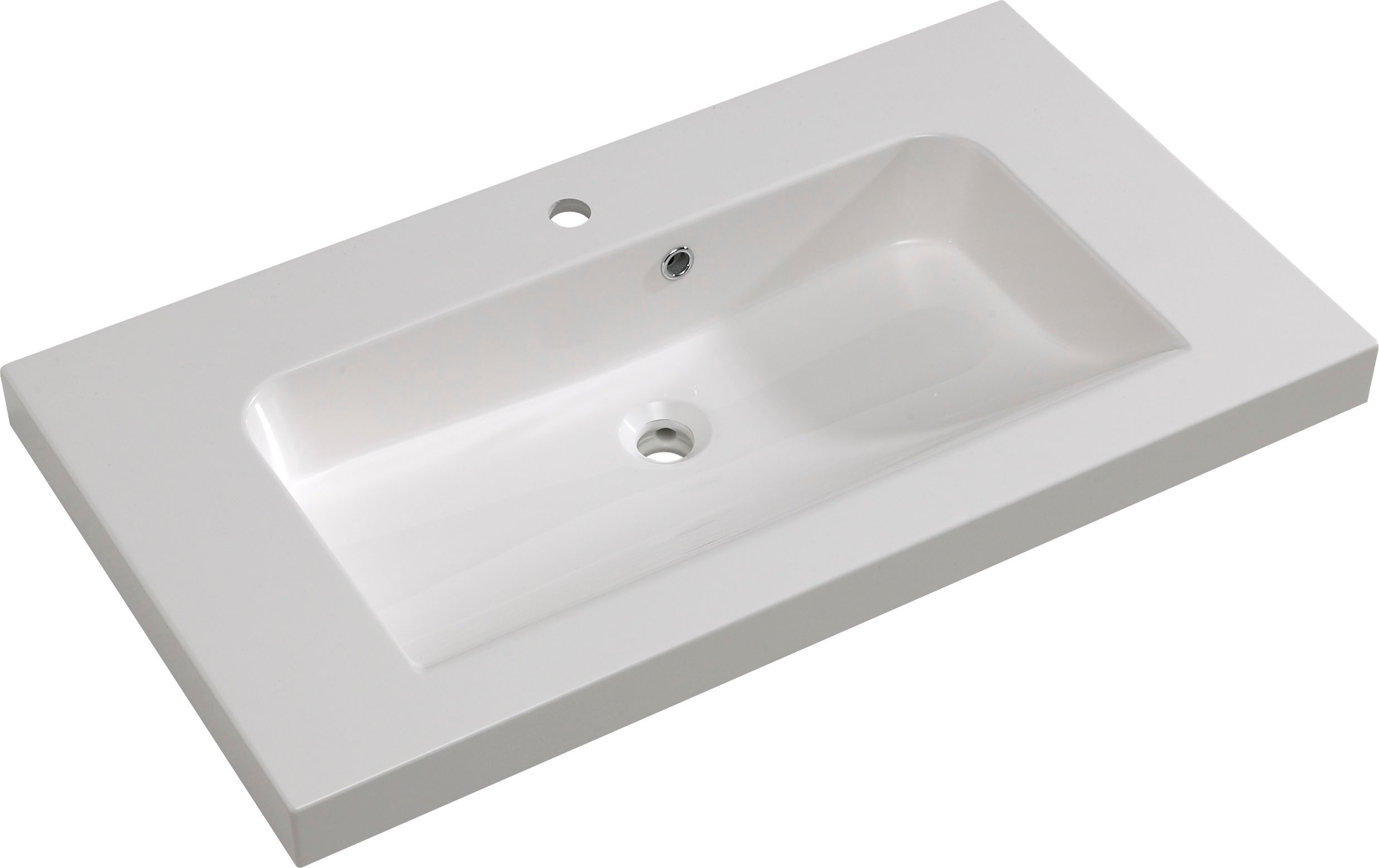 Saphir Badmöbel-Set »Balto Sprint 3-teilig, Mineralmarmor-Waschtisch mit LED-Spiegelschrank«, (4 St.), Badezimmer Set mit Midischrank, inkl Türdämpfer, 4 Türen, 4 Schubladen