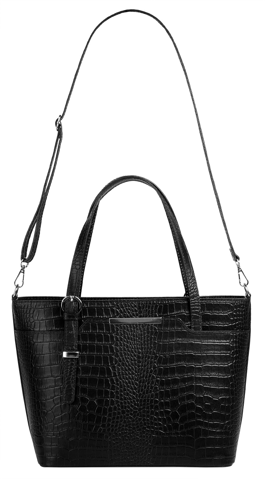 Cluty Henkeltasche, echt Leder, Made in Italy