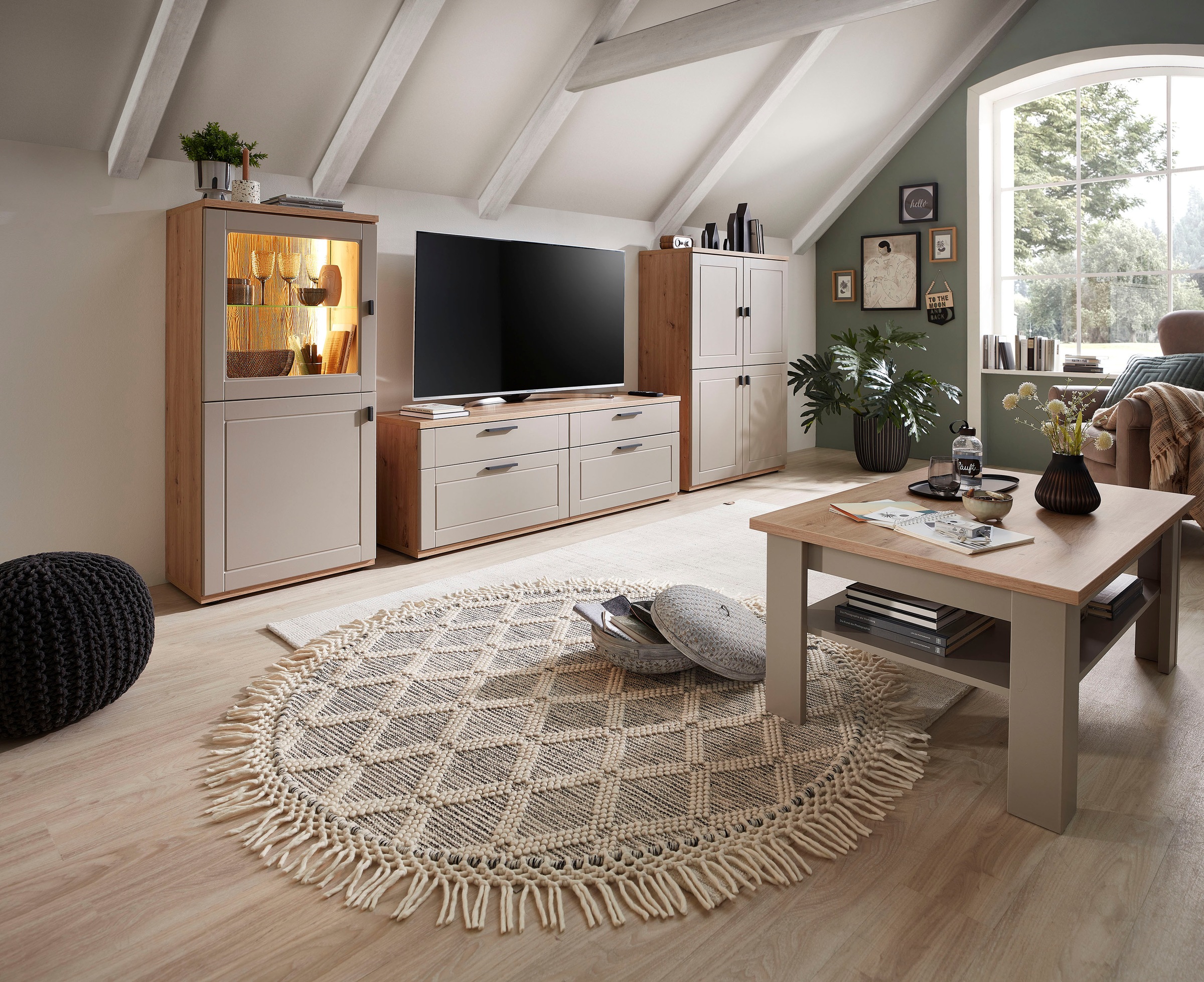 TOM TAILOR HOME Teppich "Colored Macrame" rund 10 mm Höhe Handweb Teppich, günstig online kaufen