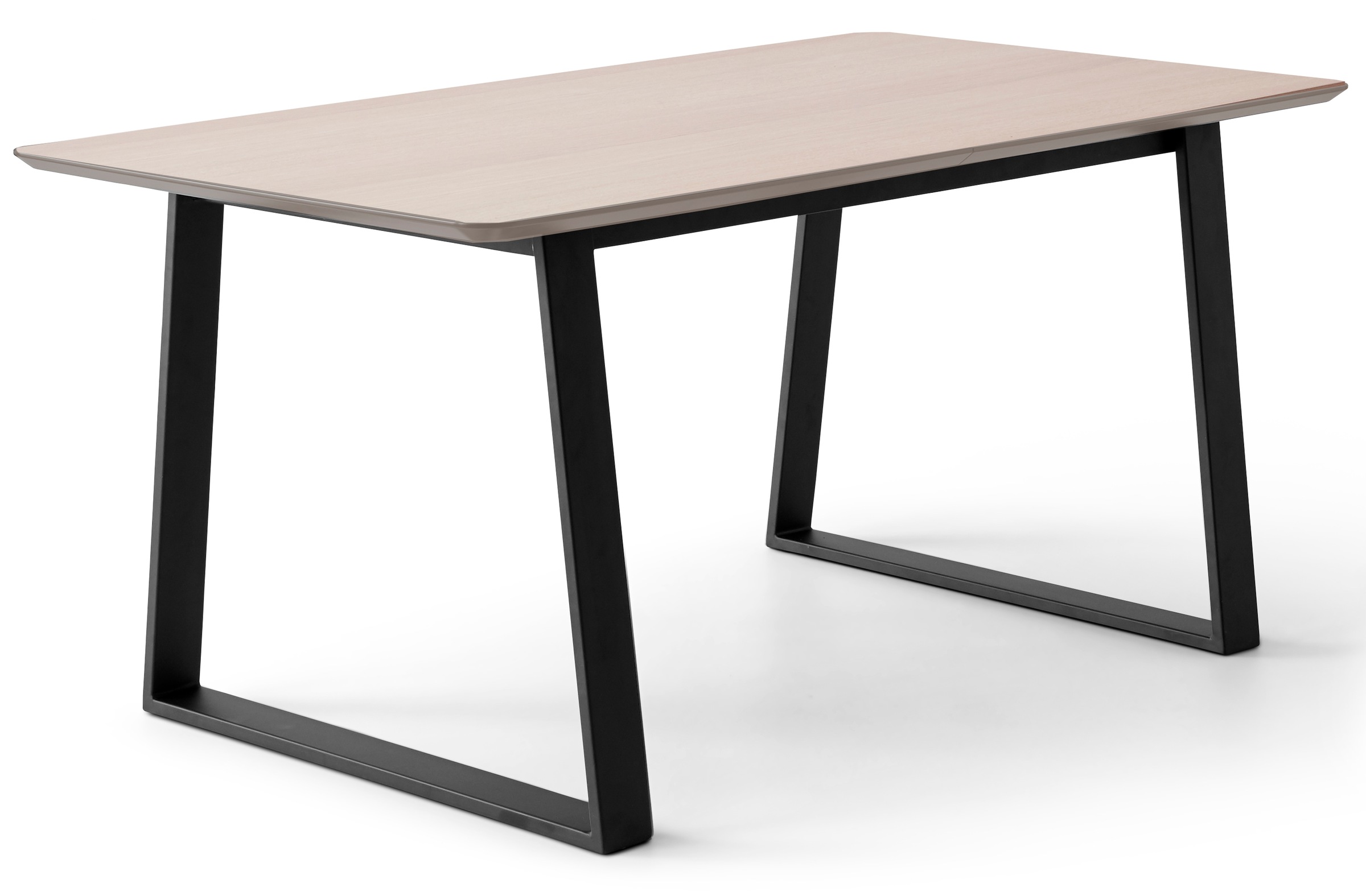 Hammel Furniture Esstisch »Meza Designtisch mit Auszugsfunktion und 2 Einlegeplatten«, abgerundete Tischplatte MDF, Trapez Metallgestell