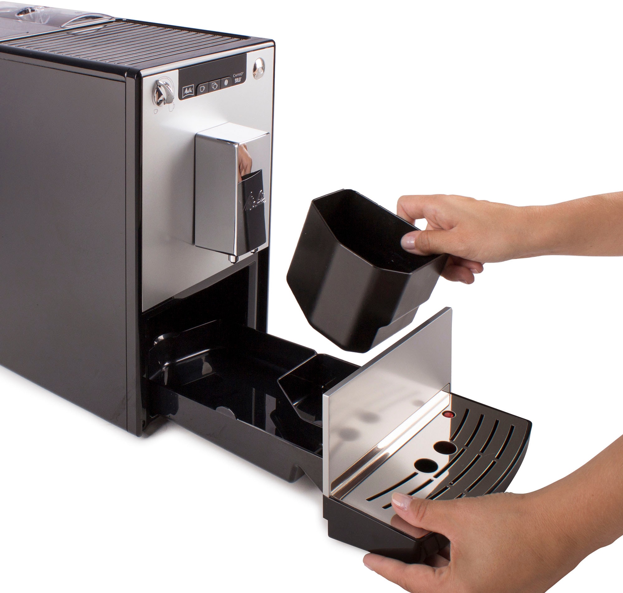 Melitta Kaffeevollautomat CAFFEO® Solo® Tank, 950-103, kaufen 1,2l online E schwarz-silber Kegelmahlwerk