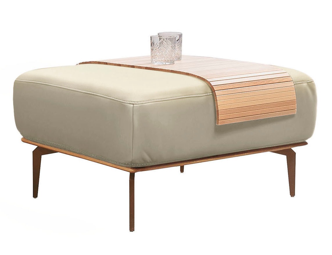 W.SCHILLIG Polsterhocker »run«, mit Holzsockel, Füße in Bronze pulverbeschichtet, Breite 75 cm