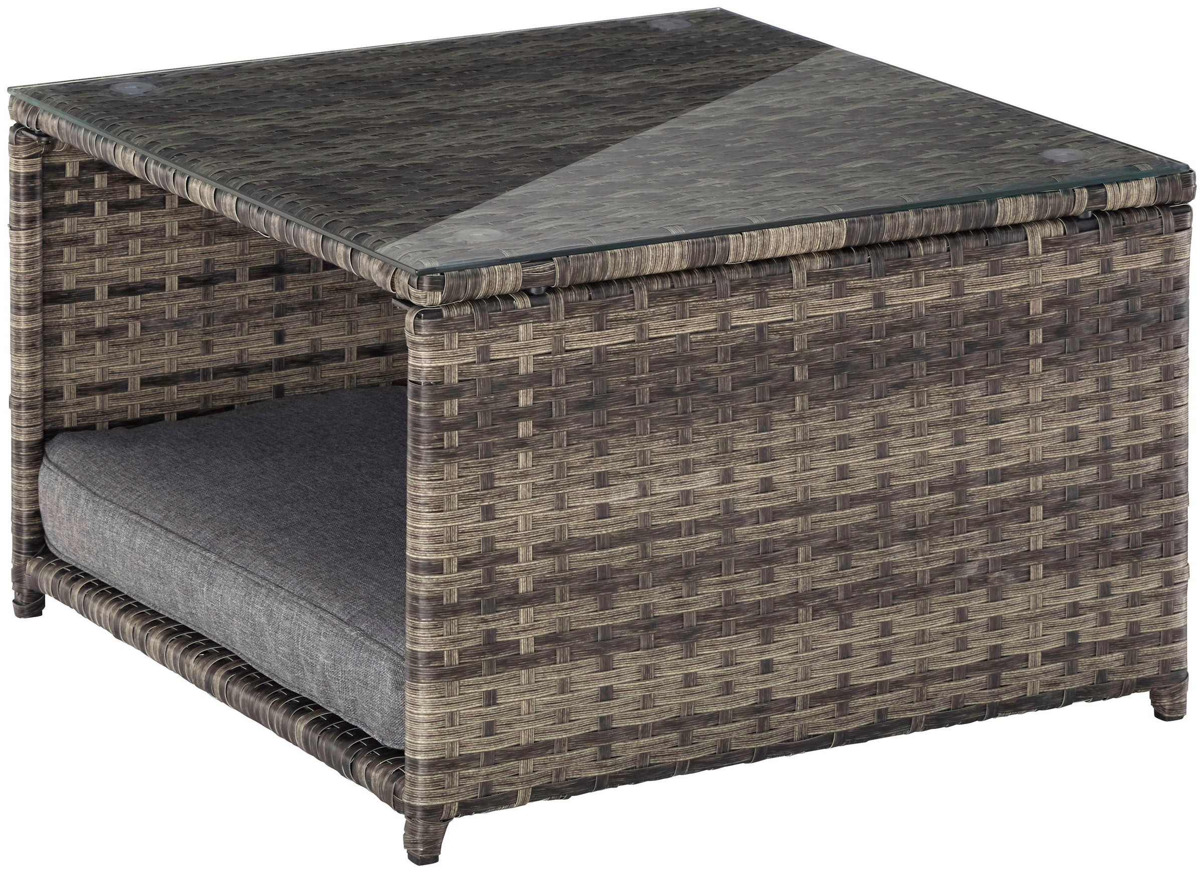 KONIFERA Gartenlounge-Set »Marseille«, (8 tlg.), Sofa, Tisch 57x57 cm, Hocker, Polyrattan