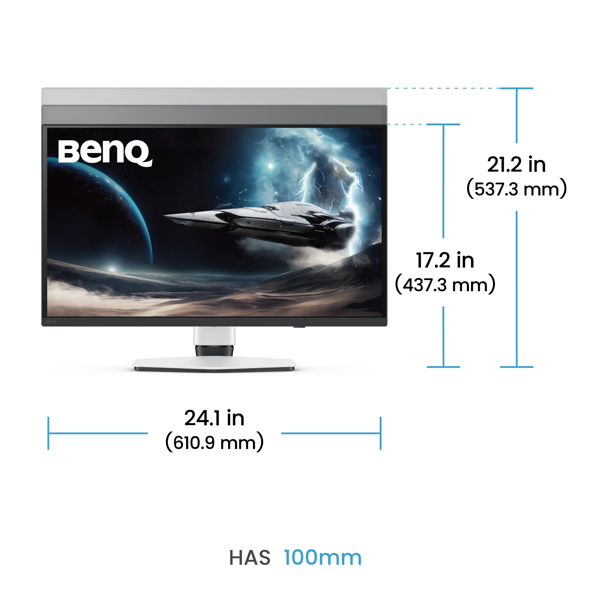 BenQ LED-Monitor »BenQ 67,3cm MOBIUZ EX271UZ 16:9 HDMI/USB-C/DP OLED 240Hz UHD« 67,3 cm/26,5 ″  3840 x 2160 px 0,03 Reaktionszeit 240 Hz