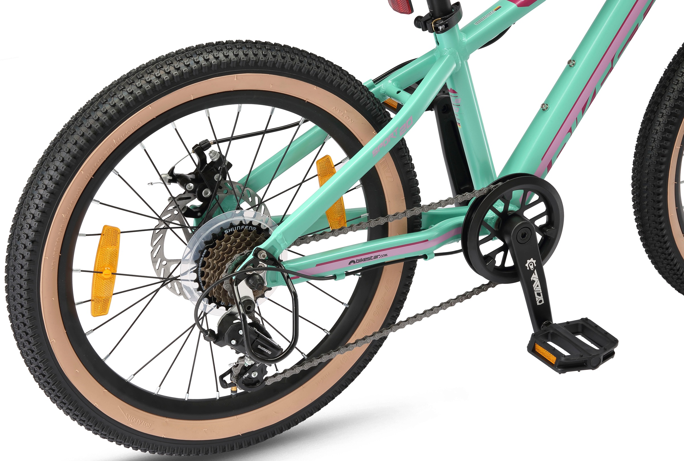 Bikestar Jugendfahrrad 7 Gang Shimano RD-TY21 Schaltwerk Kettenschaltung