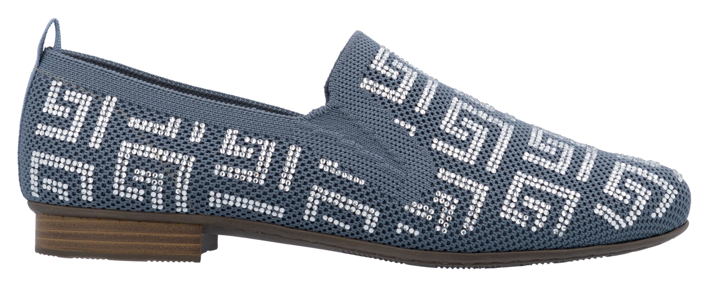 Rieker Slipper, Halbschuh, Schlupfschuh, Blockabsatz, Loafer mit Stretcheinsätzen