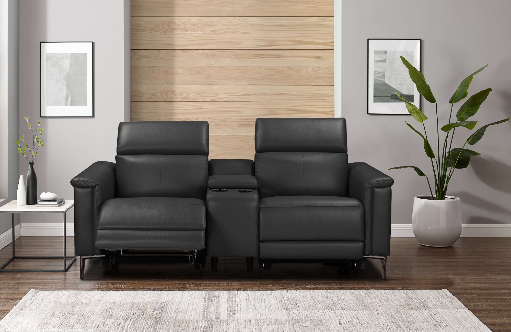 Places of Style 2-Sitzer »Lund, 2er-Kinosofa, TV-Sessel, Multimedia-Sofa, USB-A,«, m. elektrischer o. manueller Relaxfunktion, Getränkehalter u. Staufach