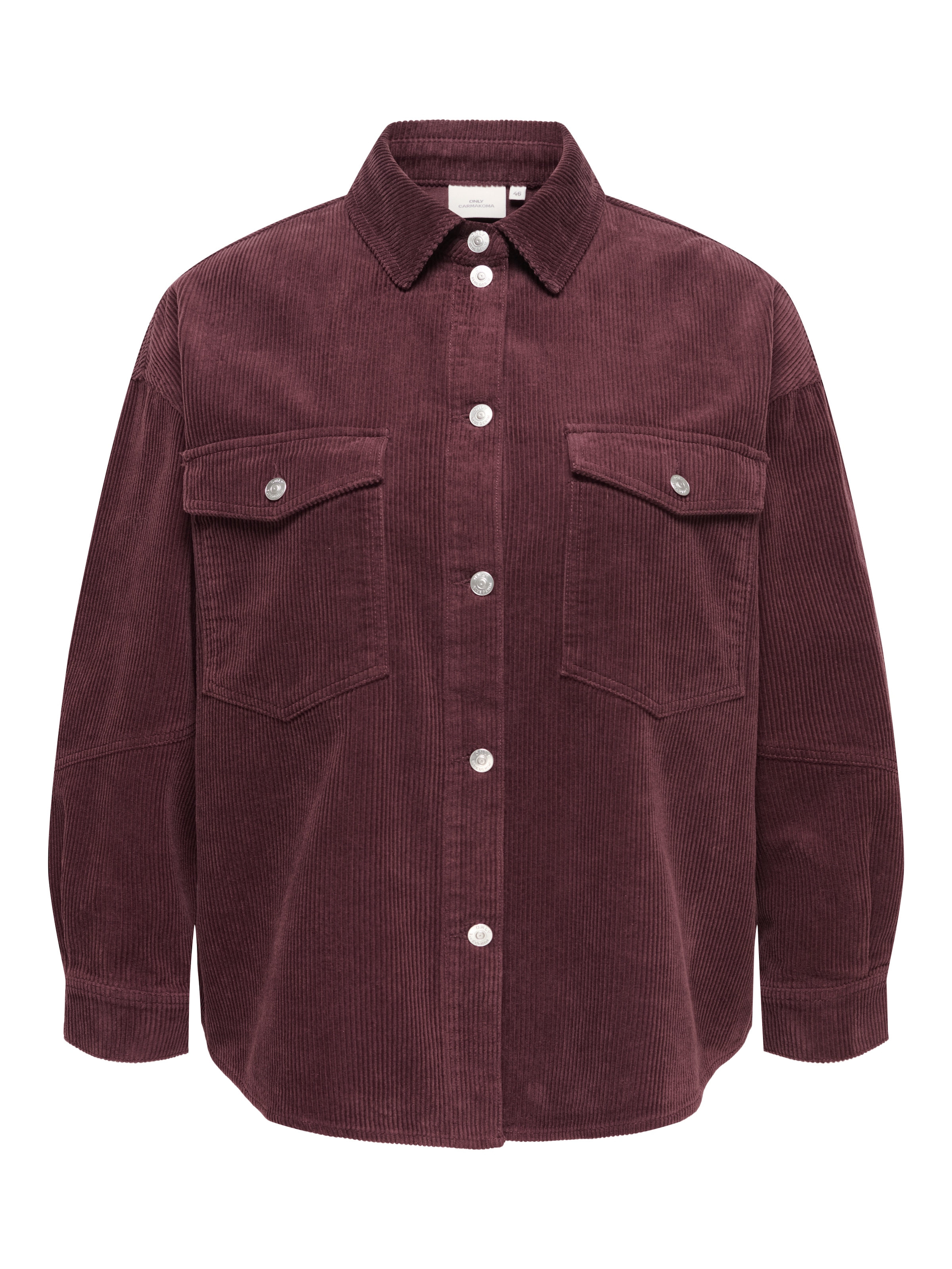 ONLY CARMAKOMA Langarmbluse »CARTIGGY L/S CORD SHACKET PNT NOOS« Baumwolle, Cord