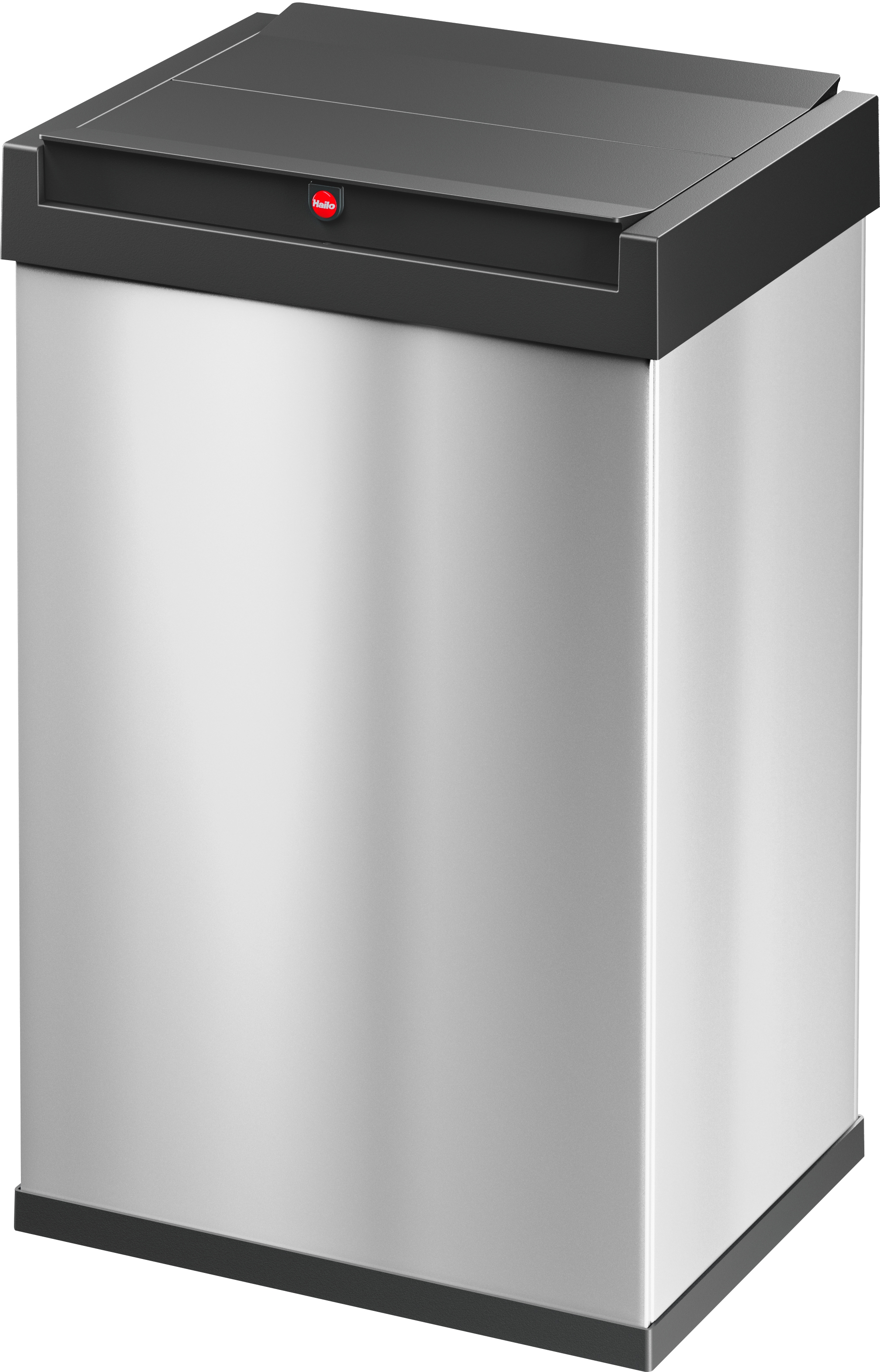 HAILO Mülleimer »Big-Box Swing L« 1 Behälter 35 Liter, Stahlblech, Abfallbox mit selbstschließendem Schwingdeckel edelstahl/schwarz