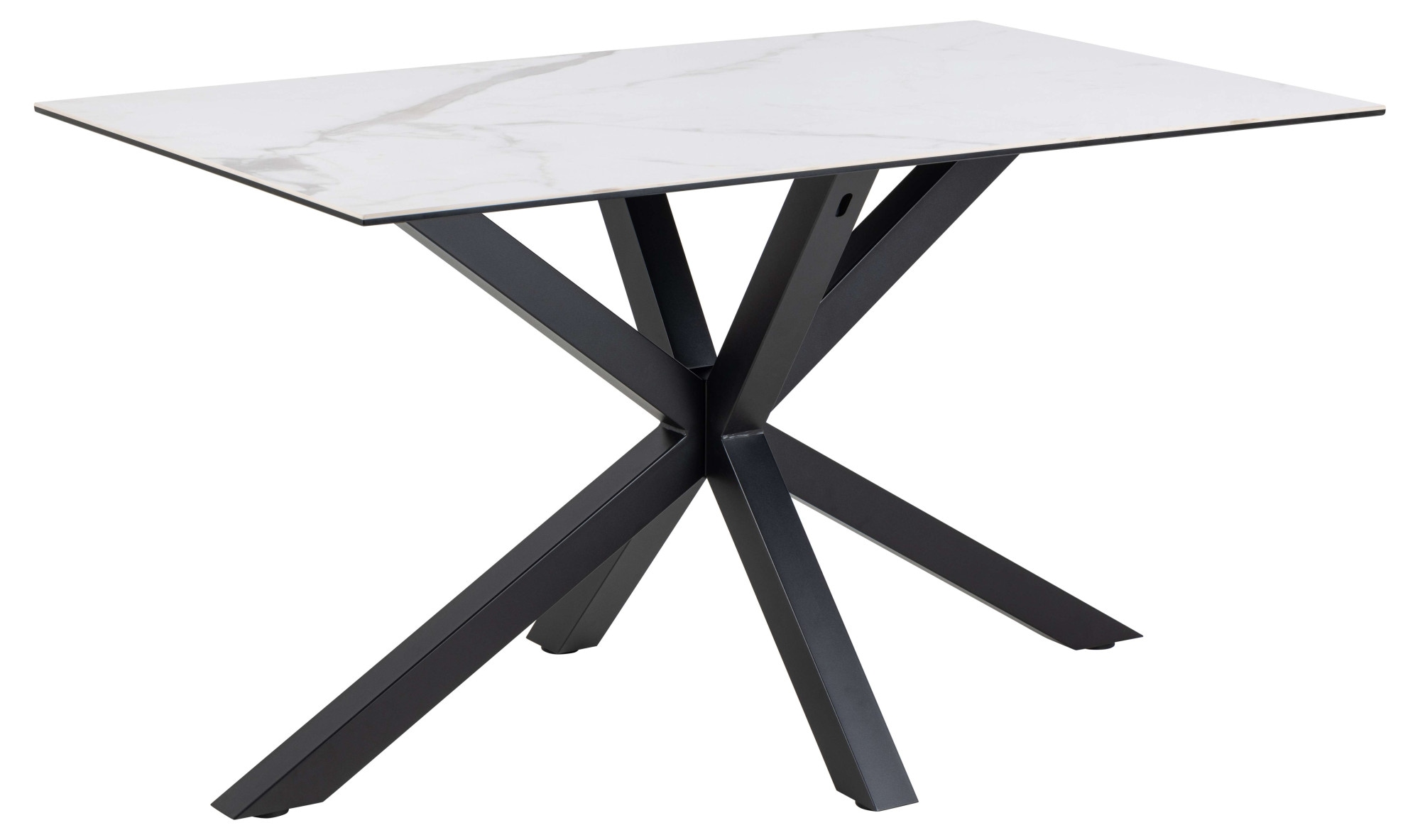 ACTONA GROUP Esstisch »Heaven«, Tisch, Tischplatte aus Keramik, Kreuzgestell, 135x80x75.5cm