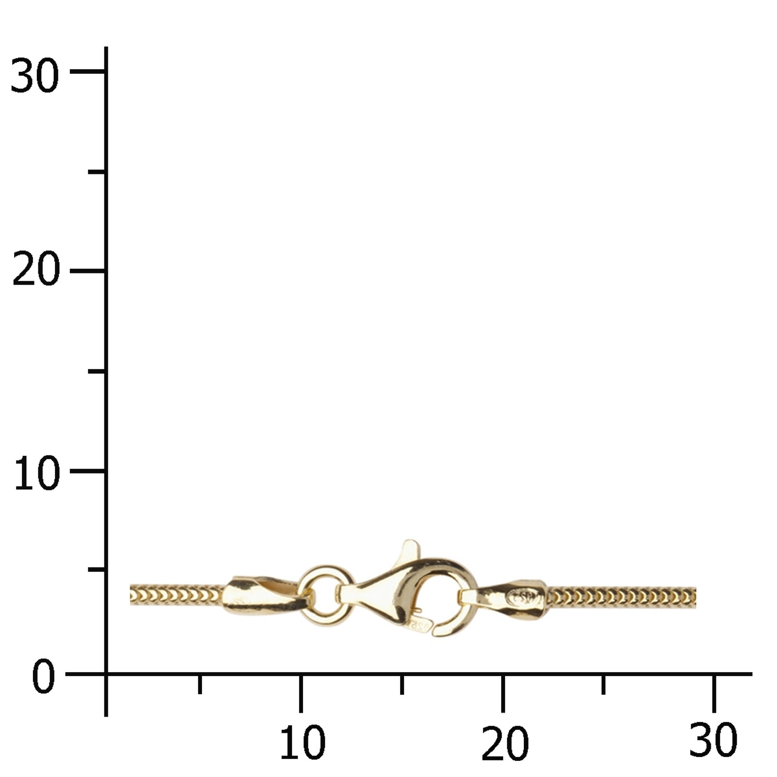OSTSEE-SCHMUCK Goldkette »Ostsee-Schmuck Kette Schlange 1,2 mm Kette Schlange 1,2 mm«, (1 tlg.)