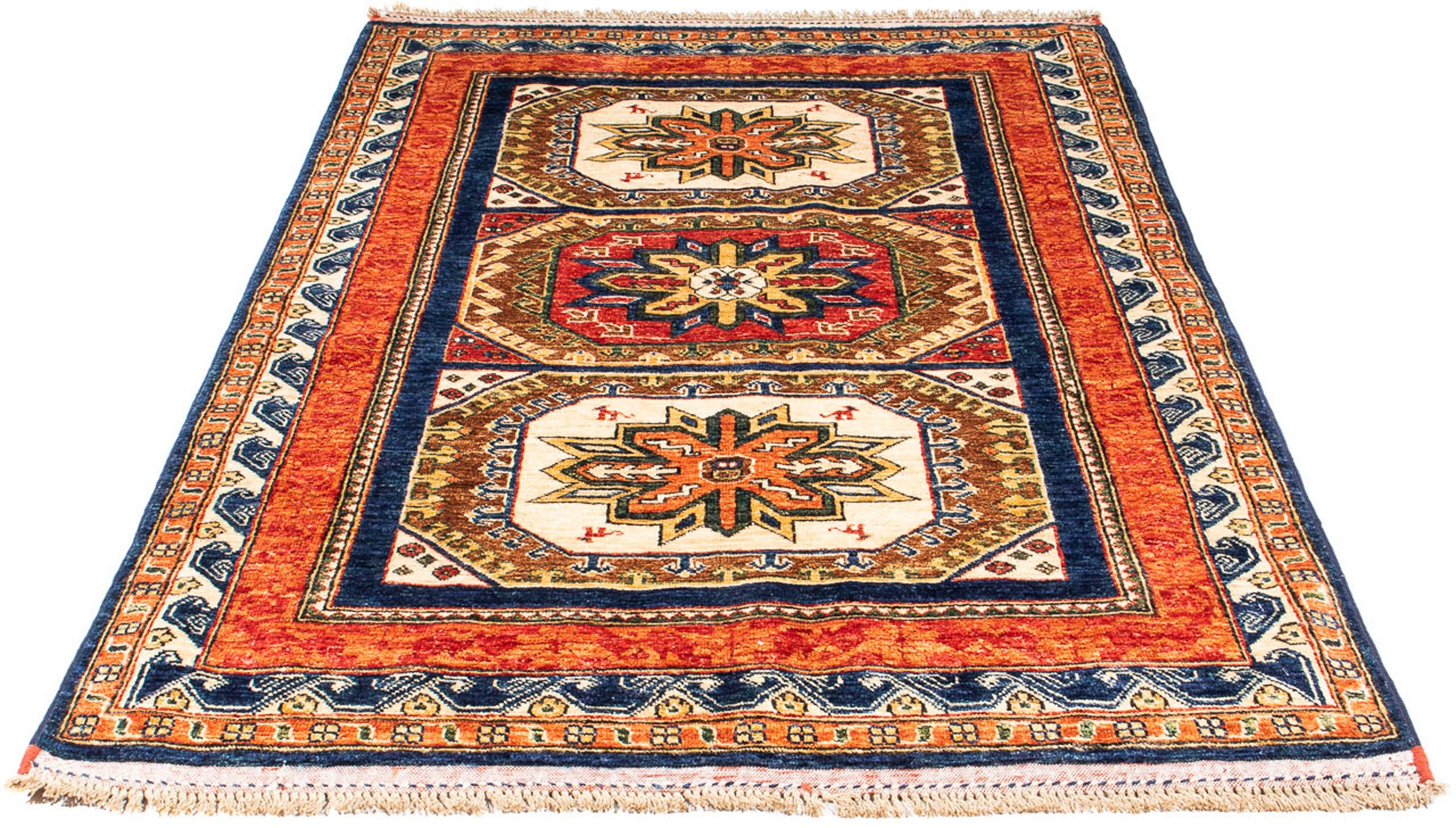 morgenland Orientteppich »Afghan - 185 x 122 cm - dunkelblau«, rechteckig, günstig online kaufen