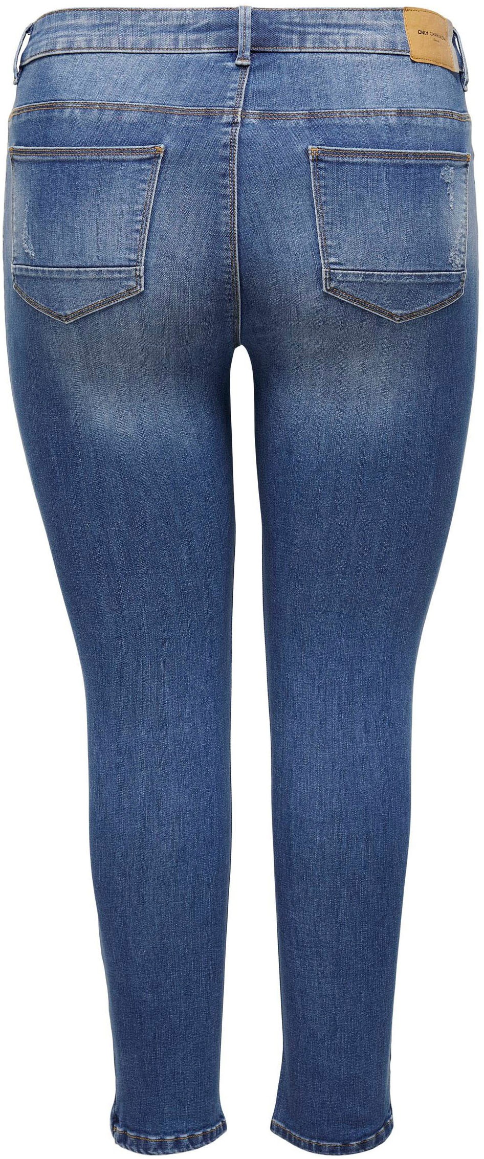 ONLY CARMAKOMA Skinny-fit-Jeans »CARKARLA REG SK ANKLE ZIP JNS«, mit Reißverschluss am Beinabschluss