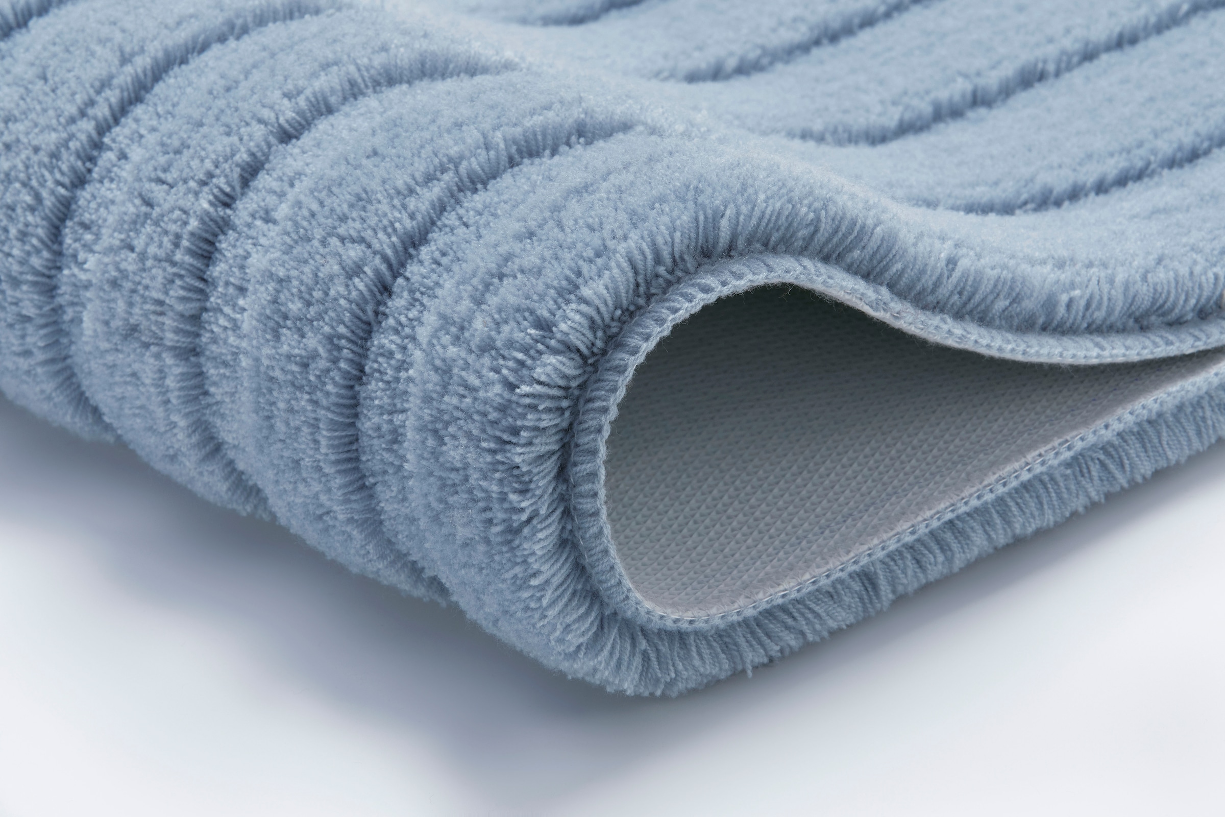 Kleine Wolke Badematte »Cord«, rutschhemmend beschichtet, fußbodenheizungsgeeignet, Badteppich, Streifen Design, Hoch-Tief Effekt