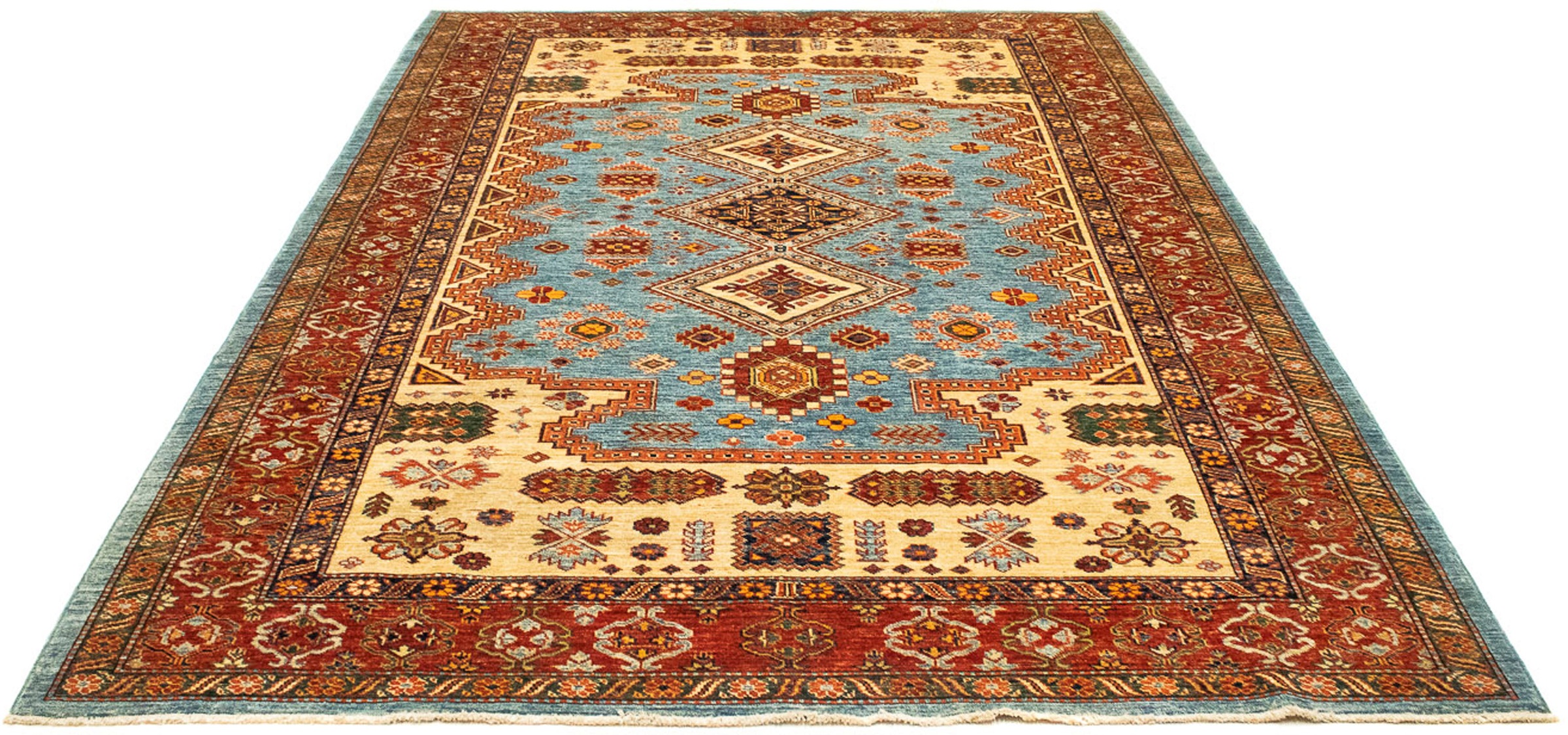 morgenland Orientteppich »Ziegler - Kazak - 271 x 184 cm - hellblau«, recht günstig online kaufen