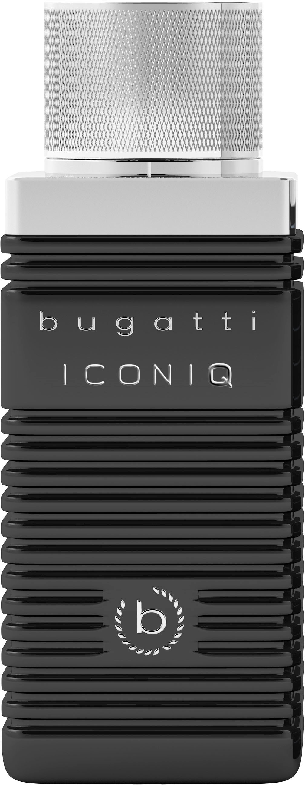 bugatti Eau de Toilette »BUGATTI Iconiq Black EdT 100ml«, Würziger Herrenduft mit Kardamom, Bergamotte und warmen Holznoten.