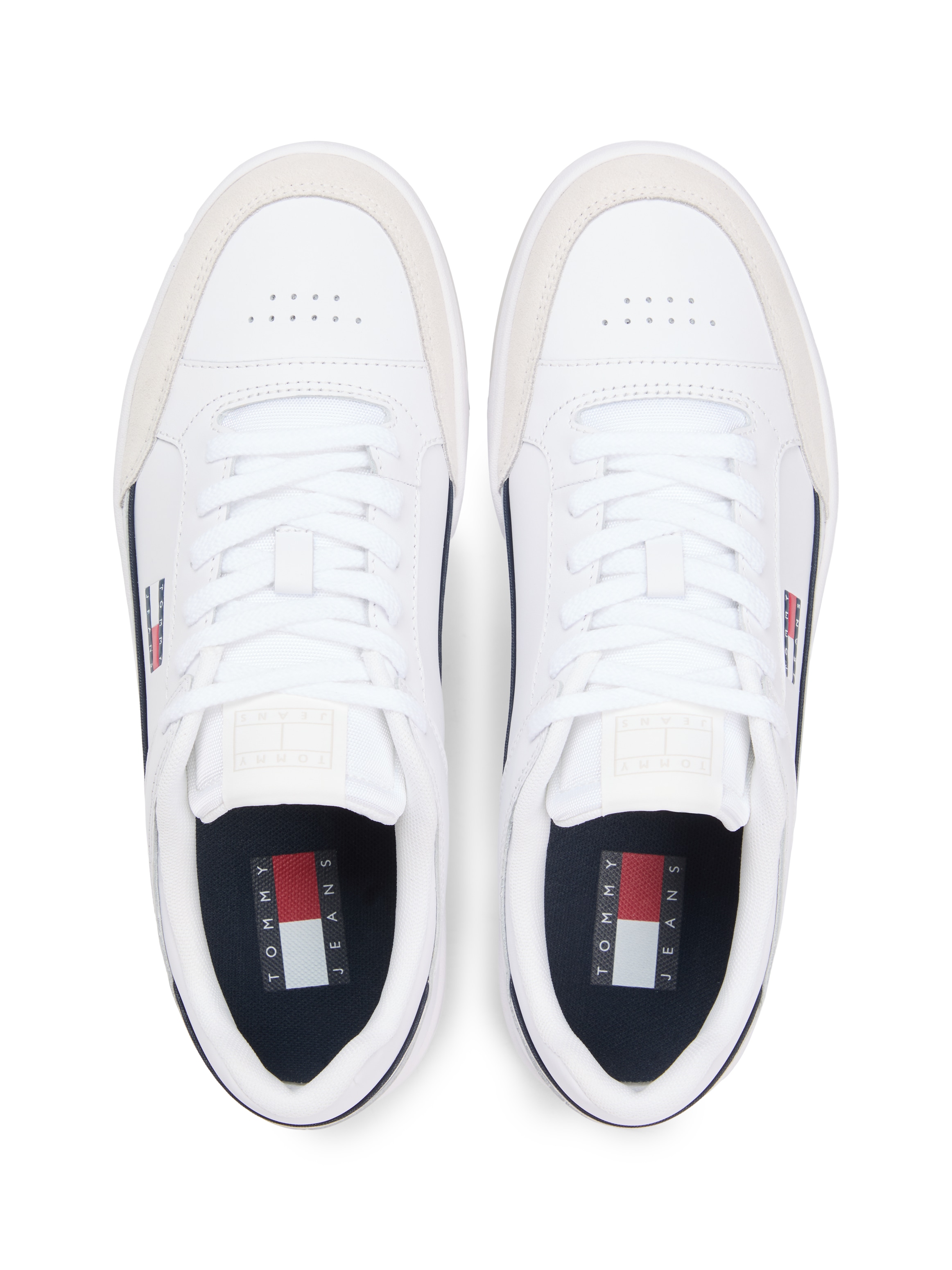 Tommy Jeans Sneaker »TJM CUPSOLE LEATHER«  , Freizeitschuh, Halbschuh, Schnürschuh mit seitlicher Logoflagge