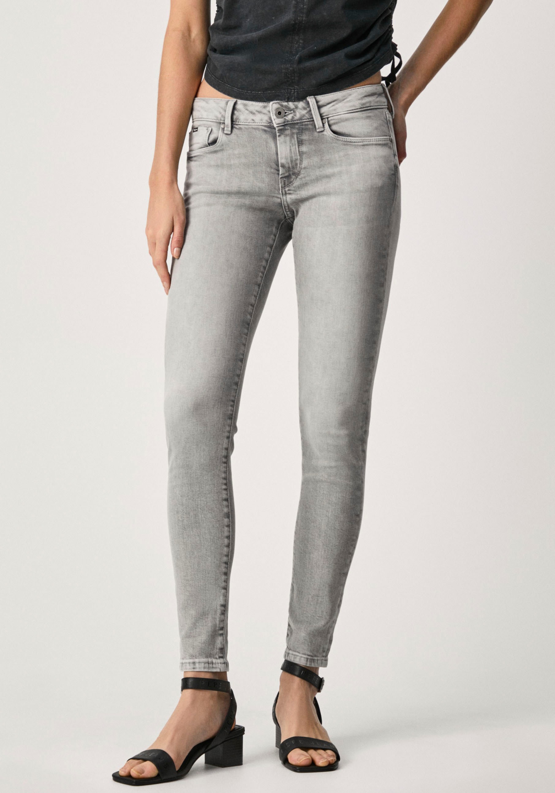 Pepe Jeans Skinny-fit-Jeans bequem kaufen im »SOHO«, Stretch-Anteil 5-Pocket-Stil Bund und 1-Knopf mit