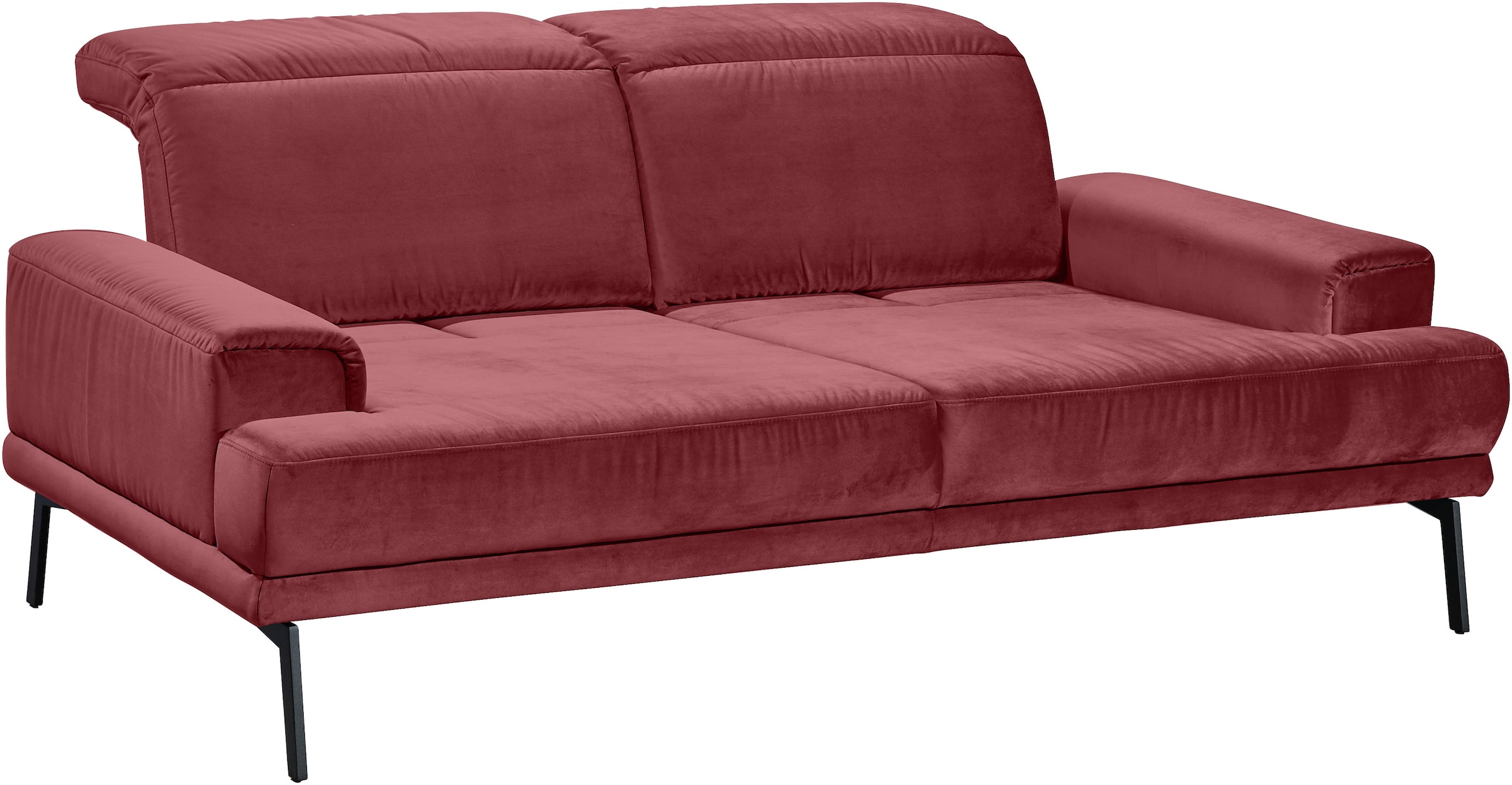 Musterring 2-Sitzer »MR 4580«, inkl. Kopf- und Sitztiefenverstellung, Fuß schwarz, B198 x T103 cm
