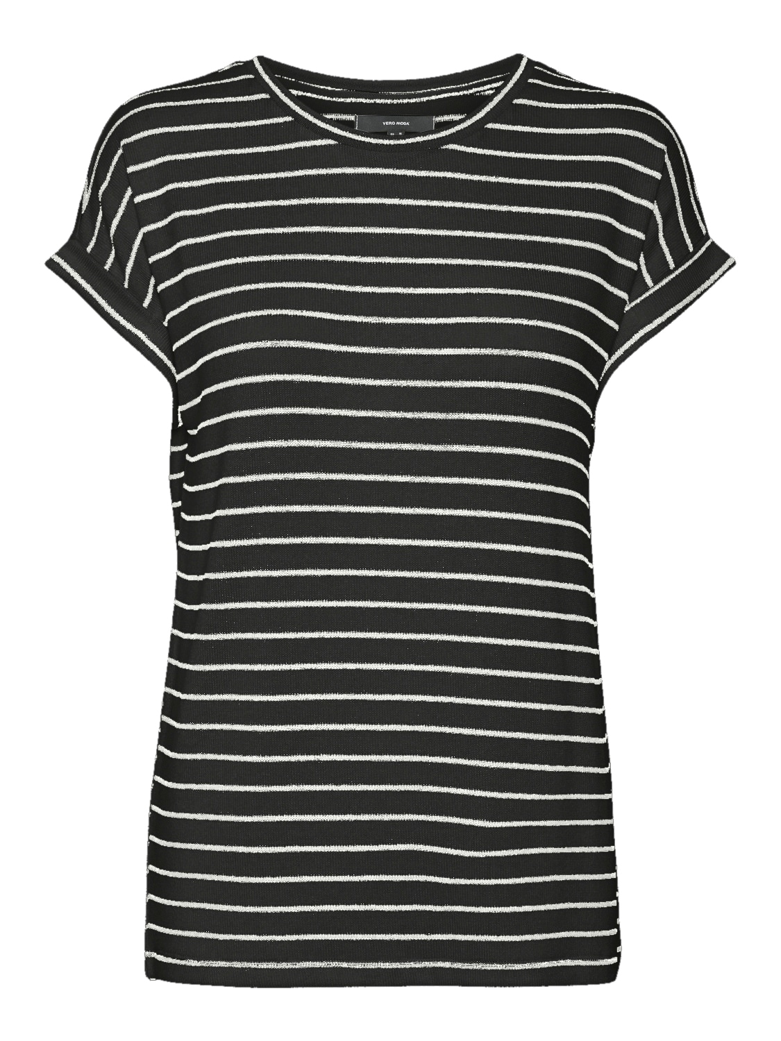 Vero Moda Kurzarmpullover »VMBRIANNA SS O-NECK PULLOVER BOO  REP« mit überschnittenen Schultern mit Umschlagsaum