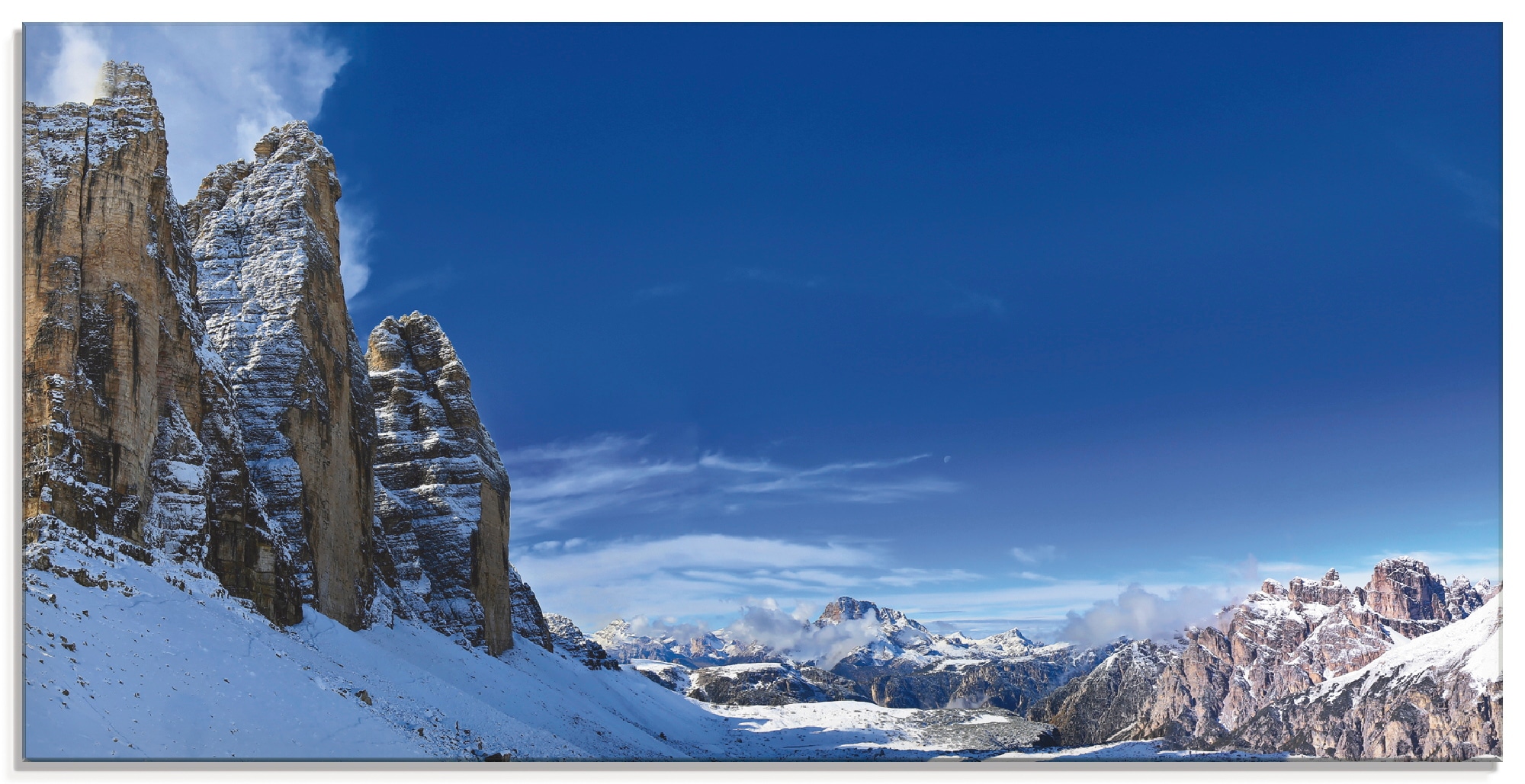 Artland Glasbild »Drei Zinnen Umrundung in den Dolomiten« Himmel 1 Stk. tlg günstig online kaufen