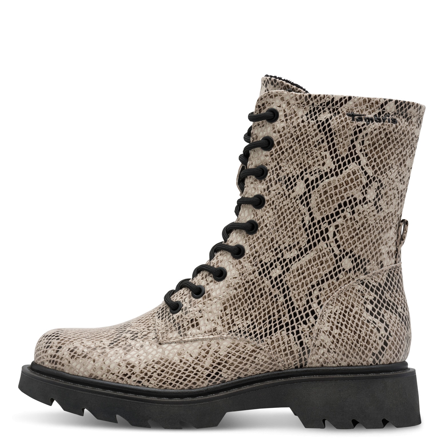 Tamaris Schnürstiefelette, Blockabsatz, Schnürboots mit trendiger Prägung