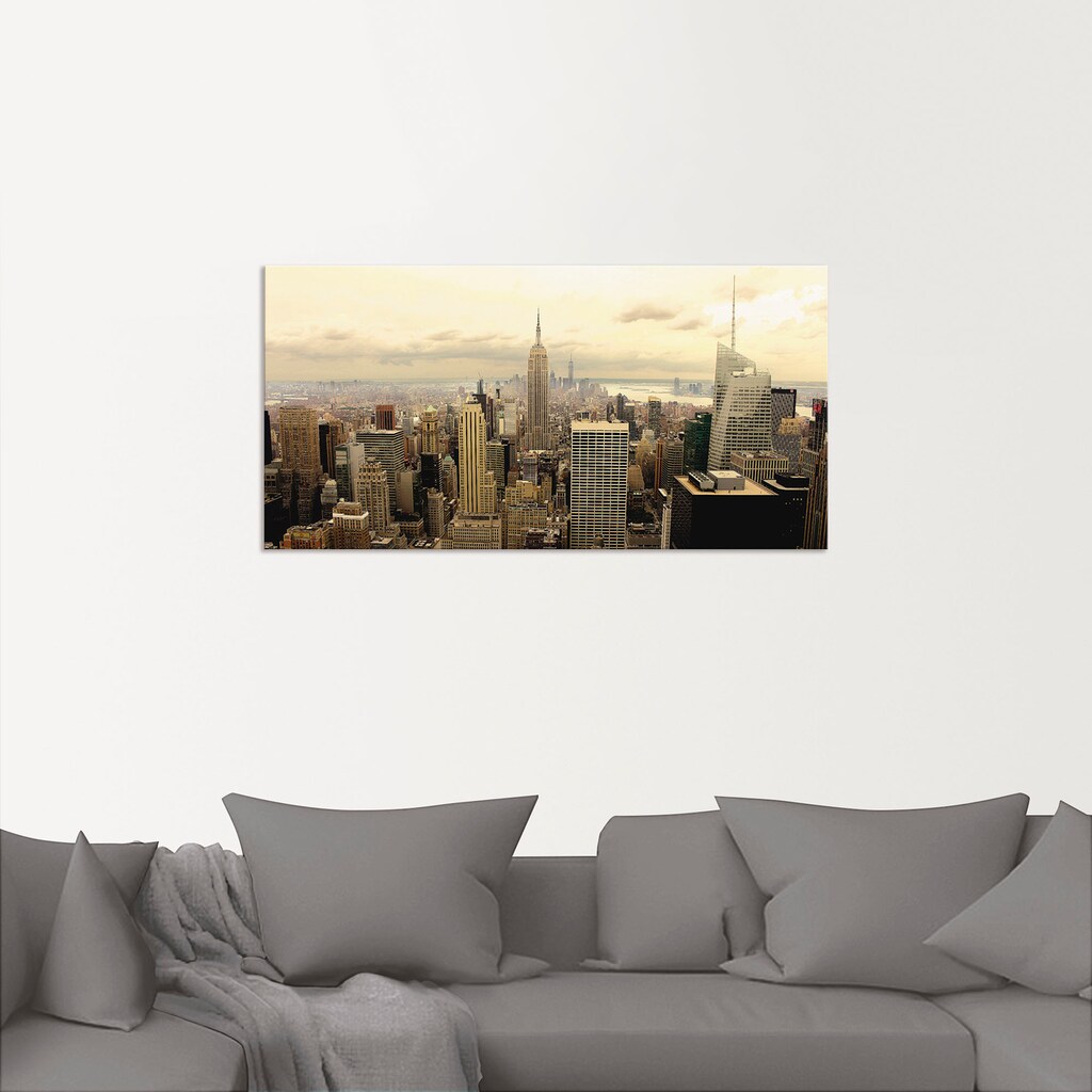 Artland Wandbild »Skyline Manhattan - New York«, Amerika, (1 St.)