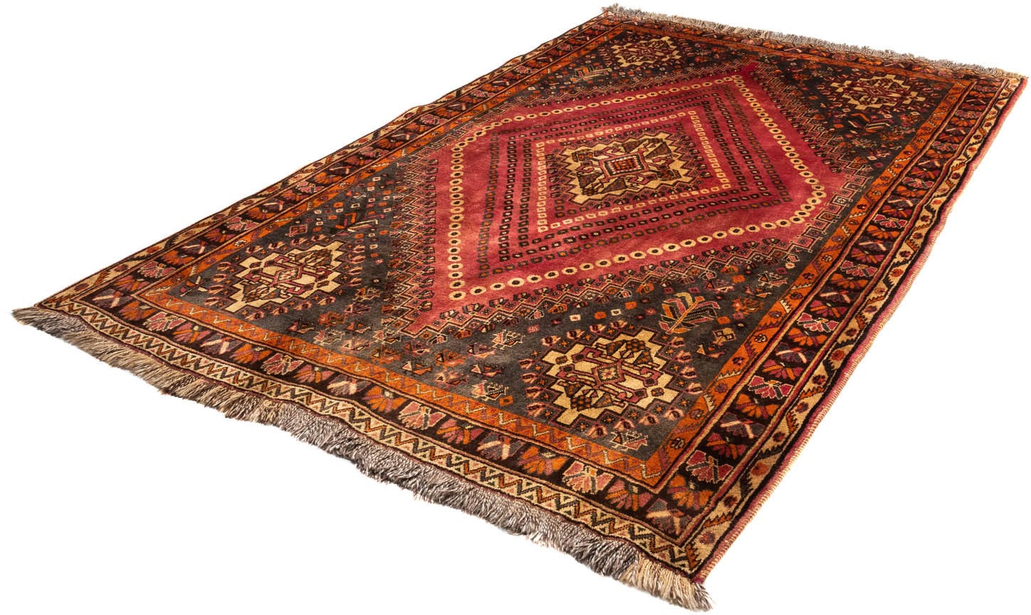 morgenland Wollteppich »Shiraz Medaillon 255 x 160 cm«, rechteckig, 1 mm Hö günstig online kaufen