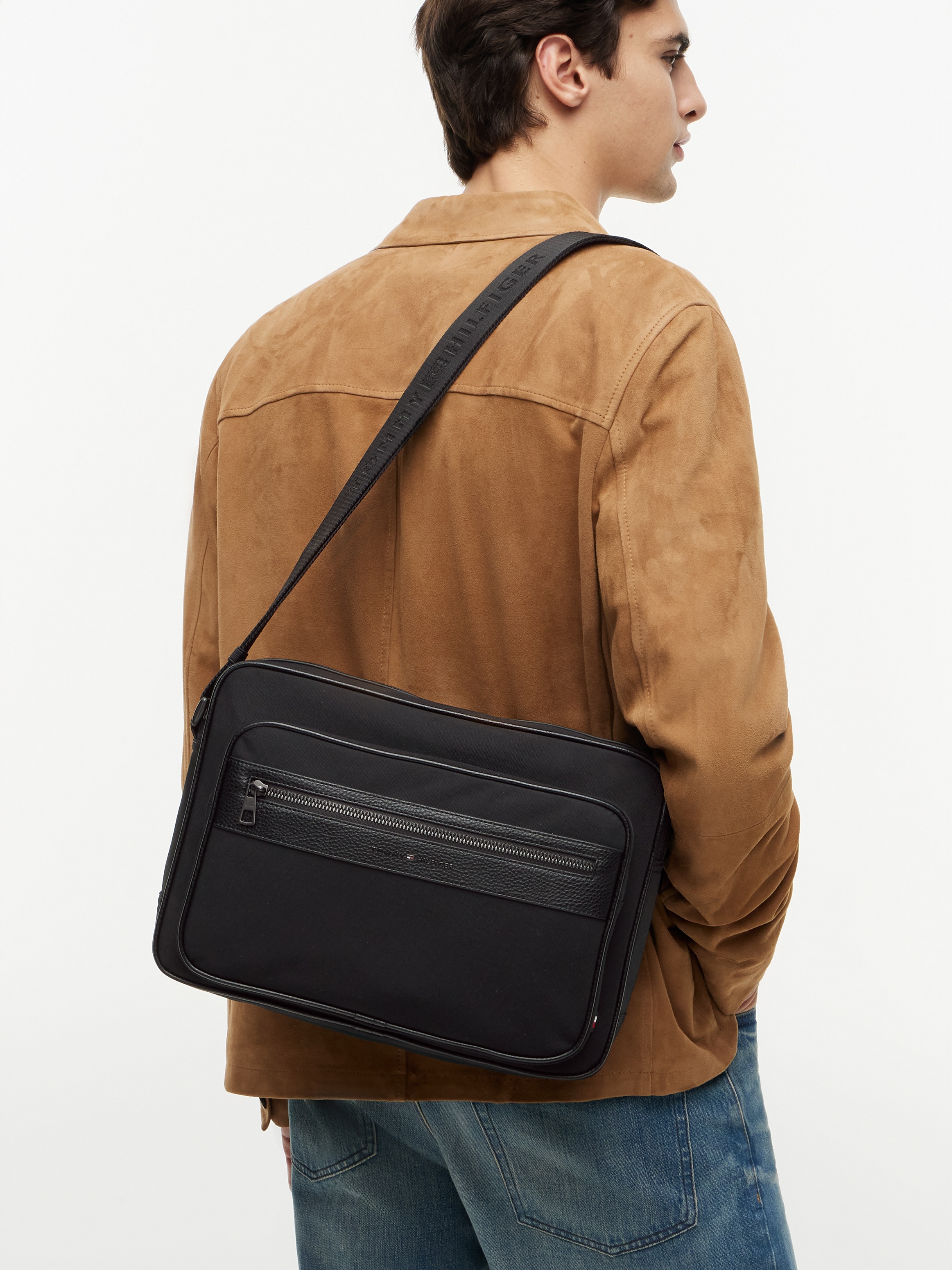 Tommy Hilfiger Umhängetasche »TH REPREVE MESSENGER« Unisex Schultertasche, Businessbag mit Logoschriftzug