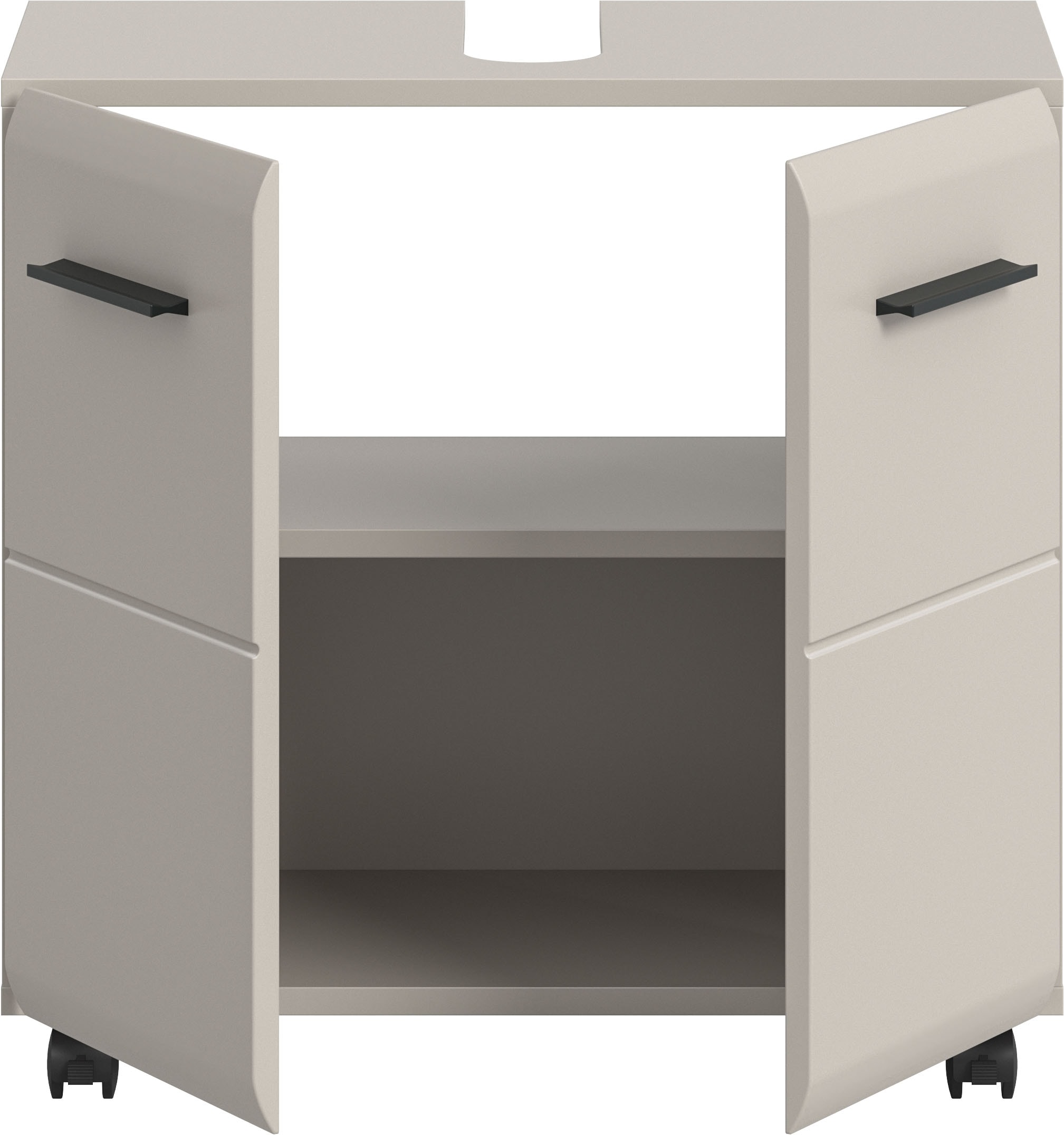 welltime Waschbeckenunterschrank »FLORENZ, Waschbeckenunterschrank mit Rollen, hochwertige MDF-Front« 1 Stk. tlg. Waschbeckenunterschrank, WBU, Unterschrank, Bad, Badezimmer