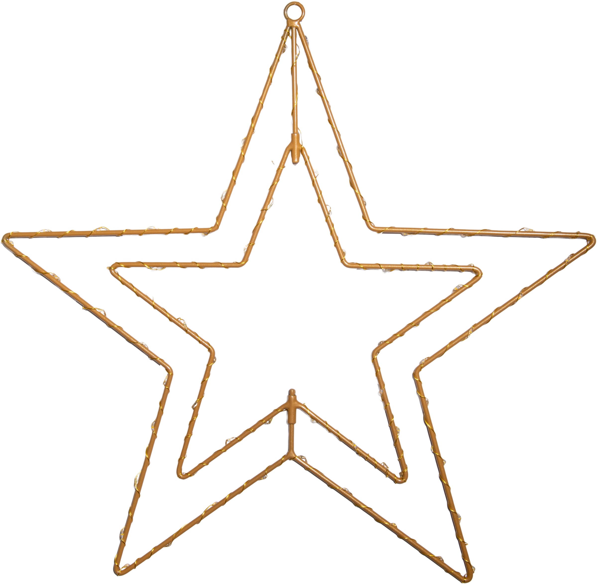 näve Dekolicht »Stern« 1 Stk. Warmweiß golden mit Aufhängung Ã˜ 40cm Licht warmweiß 70 LED IP44