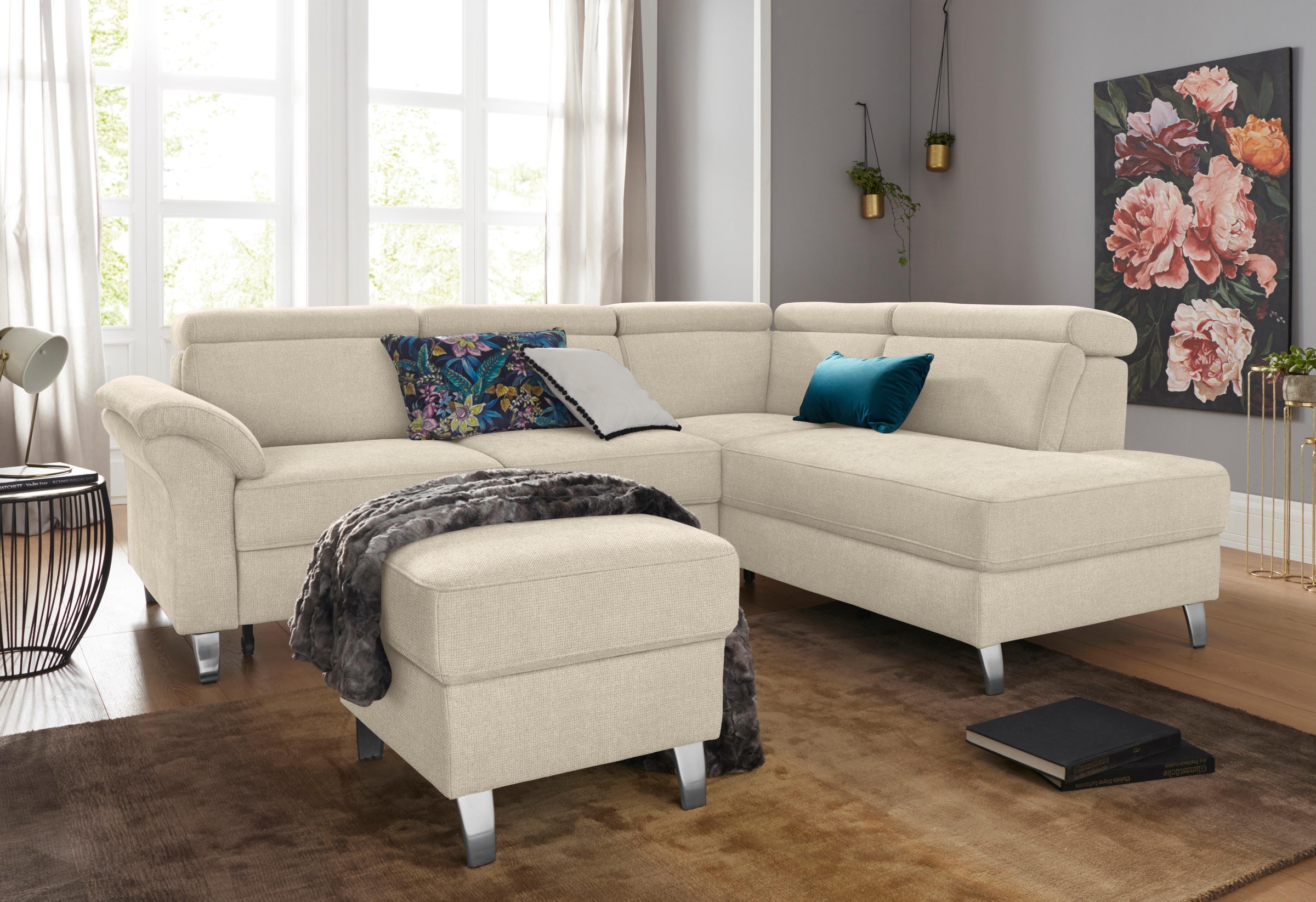 sit&more Ecksofa »Arngast L-Form« inklusive Kopfteilverstellung und Federke günstig online kaufen