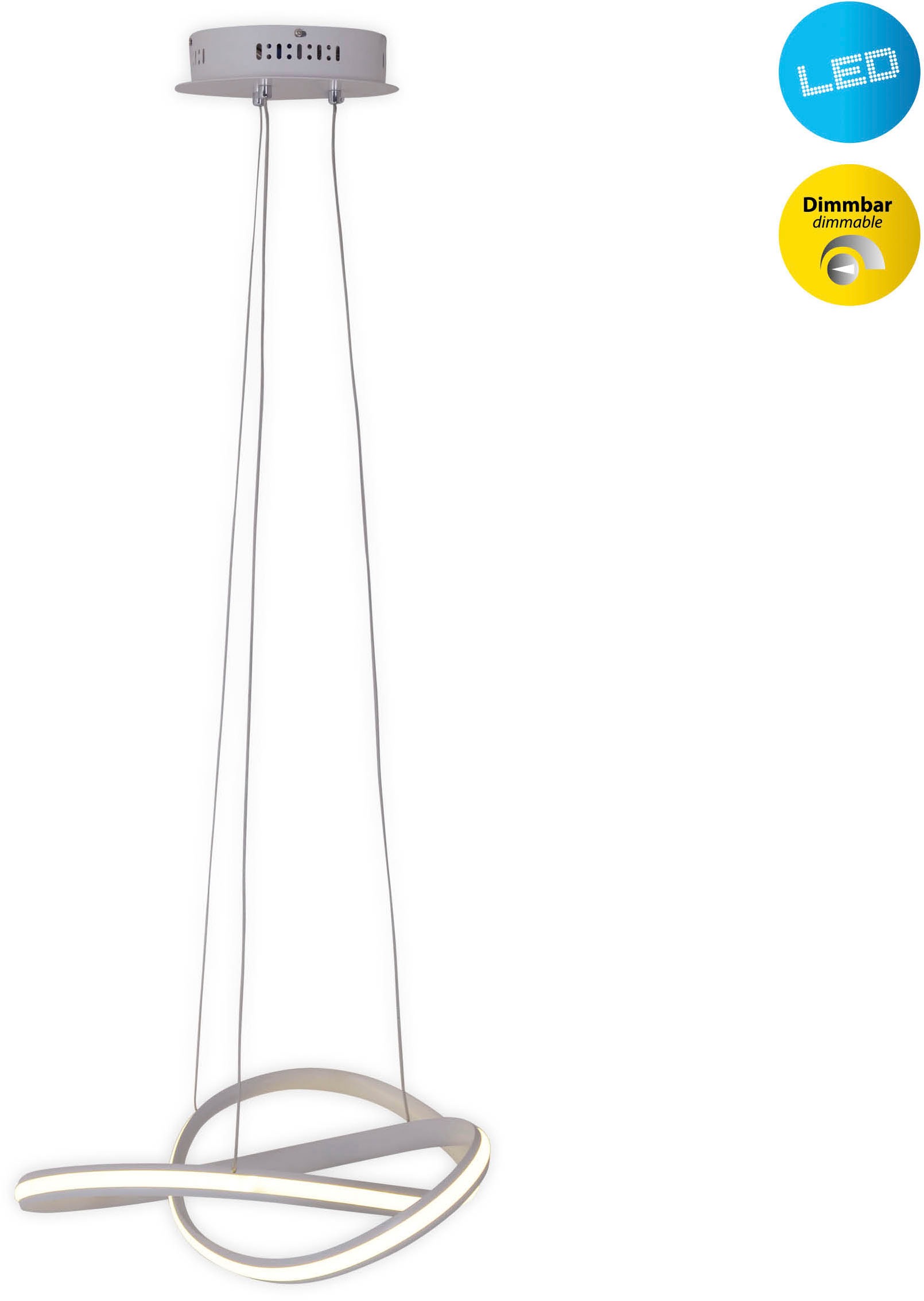 näve LED Pendelleuchte »Odrive« LED-Modul 1 Stk. Warmweiß dimmbar, schleife günstig online kaufen
